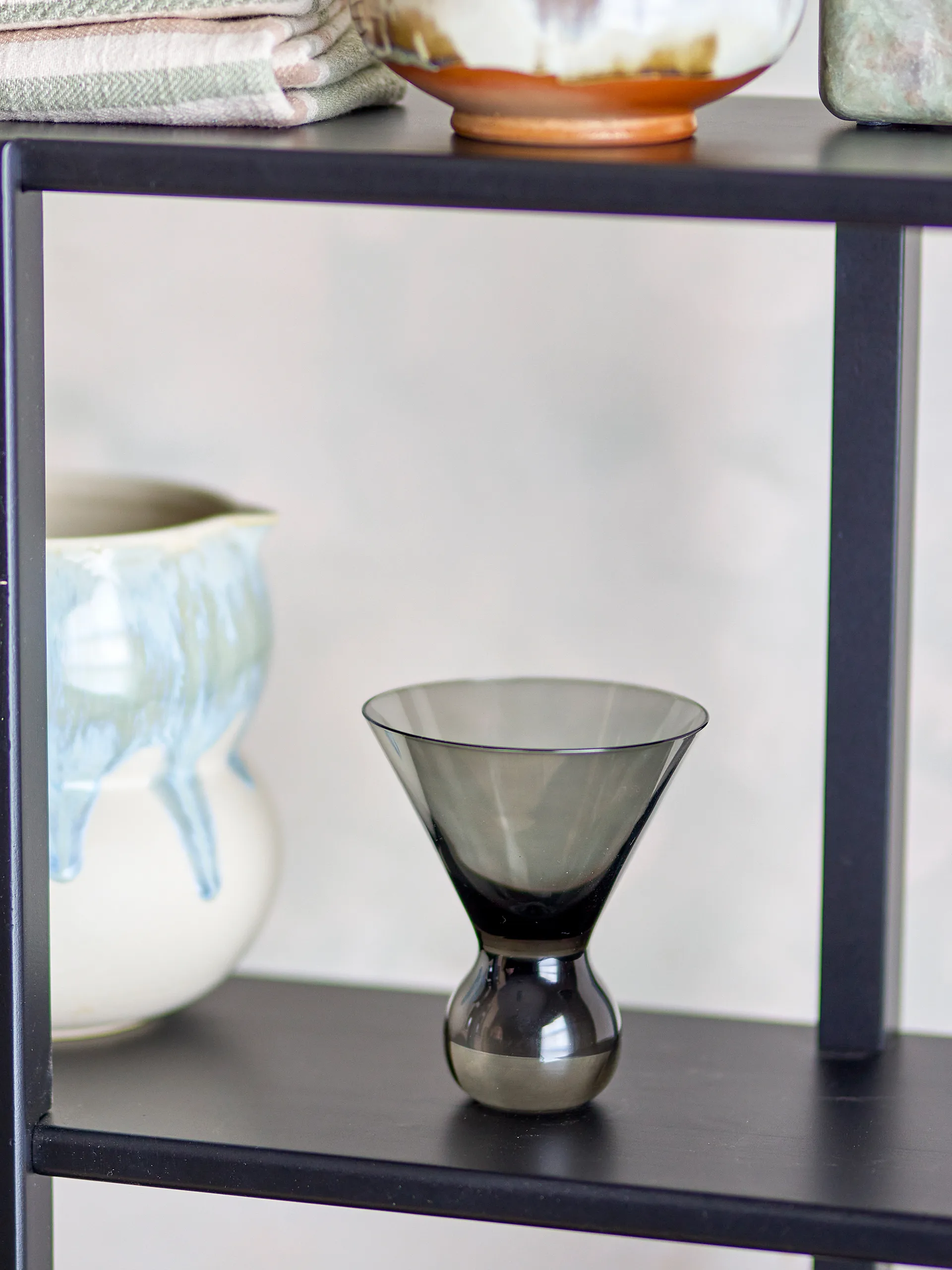 Corliss Cocktailglas 4-teilig, Grau Bloomingville