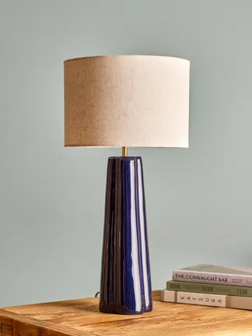 Cornelie Tischlampe - Blau, Ø30 cm - Bloomingville