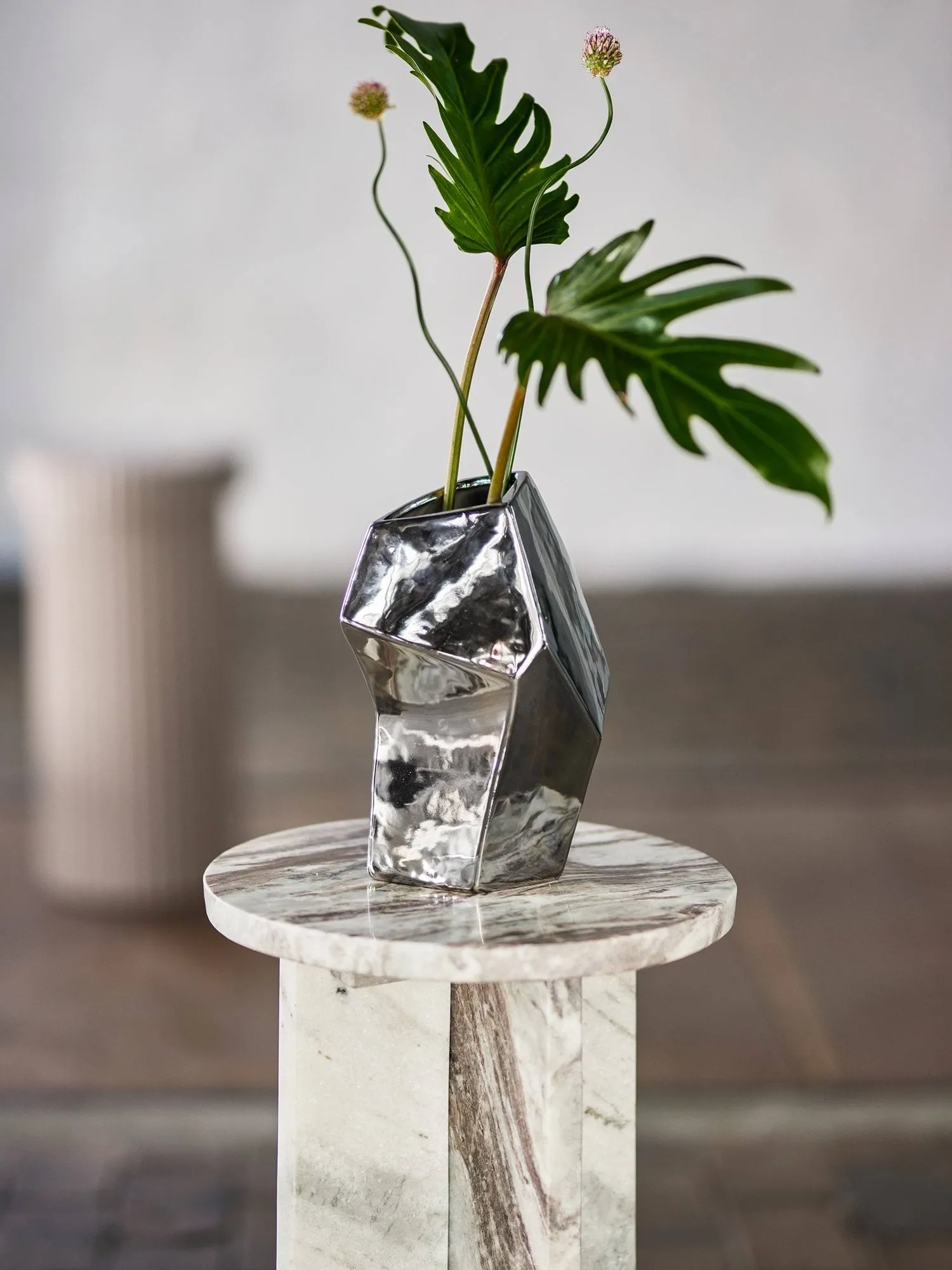 Dimona Vase, Silber, 15x23 cm Bloomingville