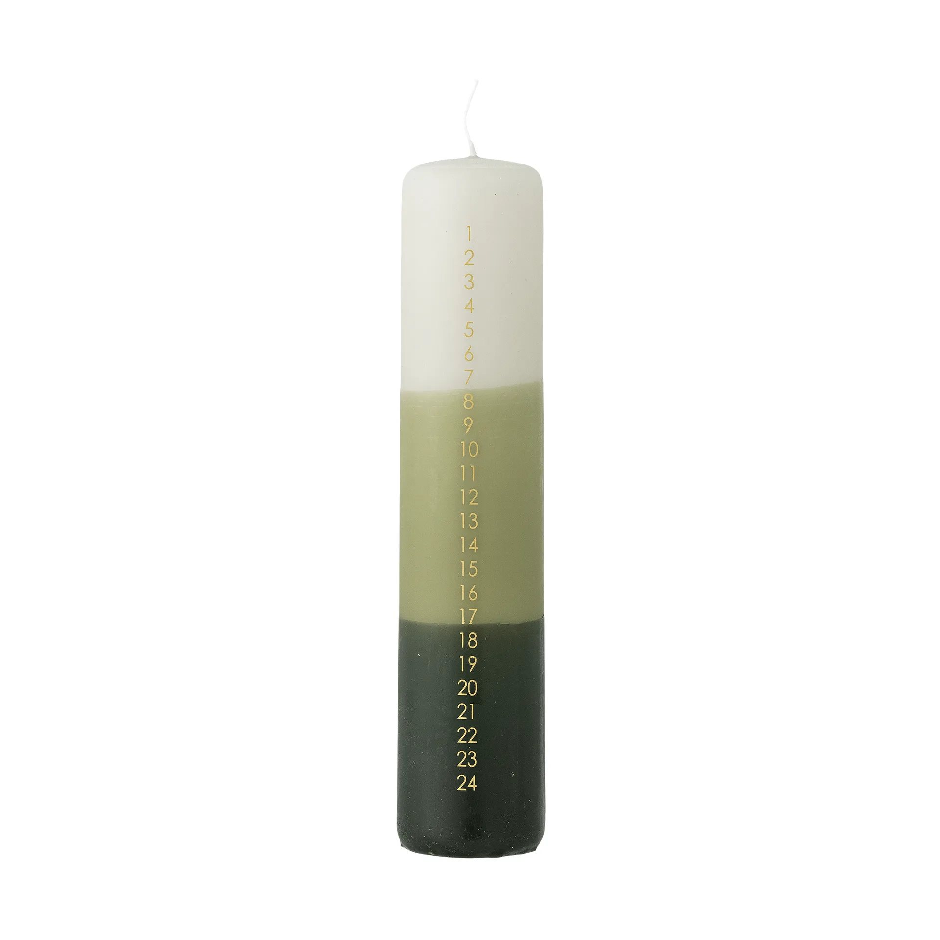 Dip-Dye Adventskerze, Grün, 25 cm Bloomingville