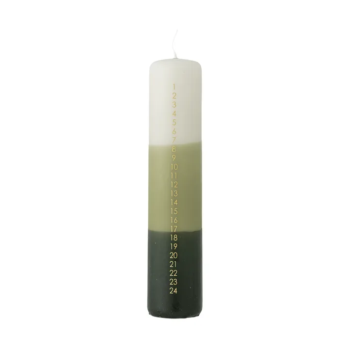 Dip-Dye Adventskerze - Grün, 25 cm - Bloomingville