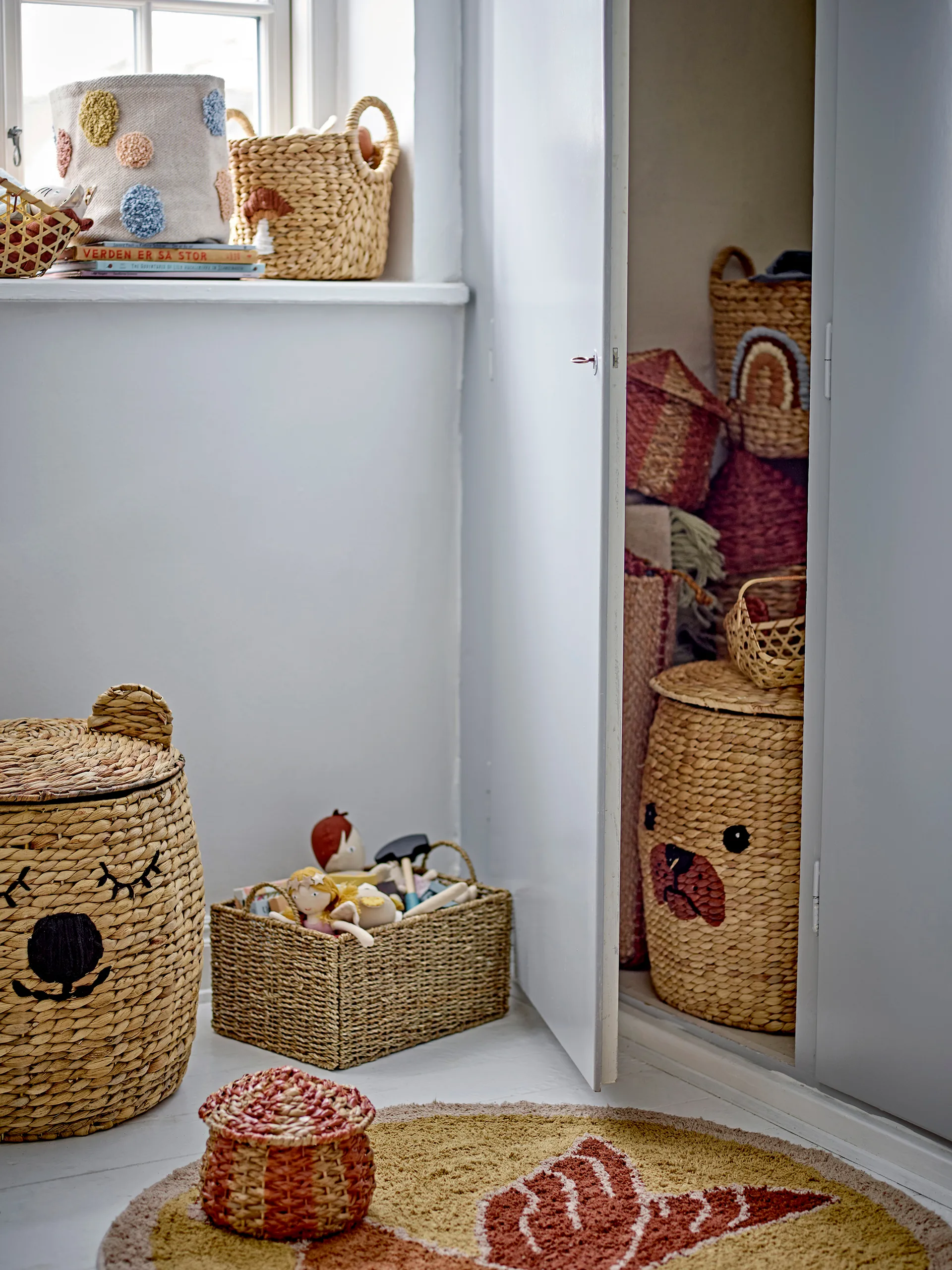 Dolma Aufbewahrungskorb mit Deckel Ø42x50 cm, Natur Bloomingville