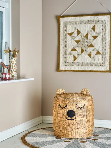 Dolma Aufbewahrungskorb mit Deckel Ø42x50 cm - Natur - Bloomingville