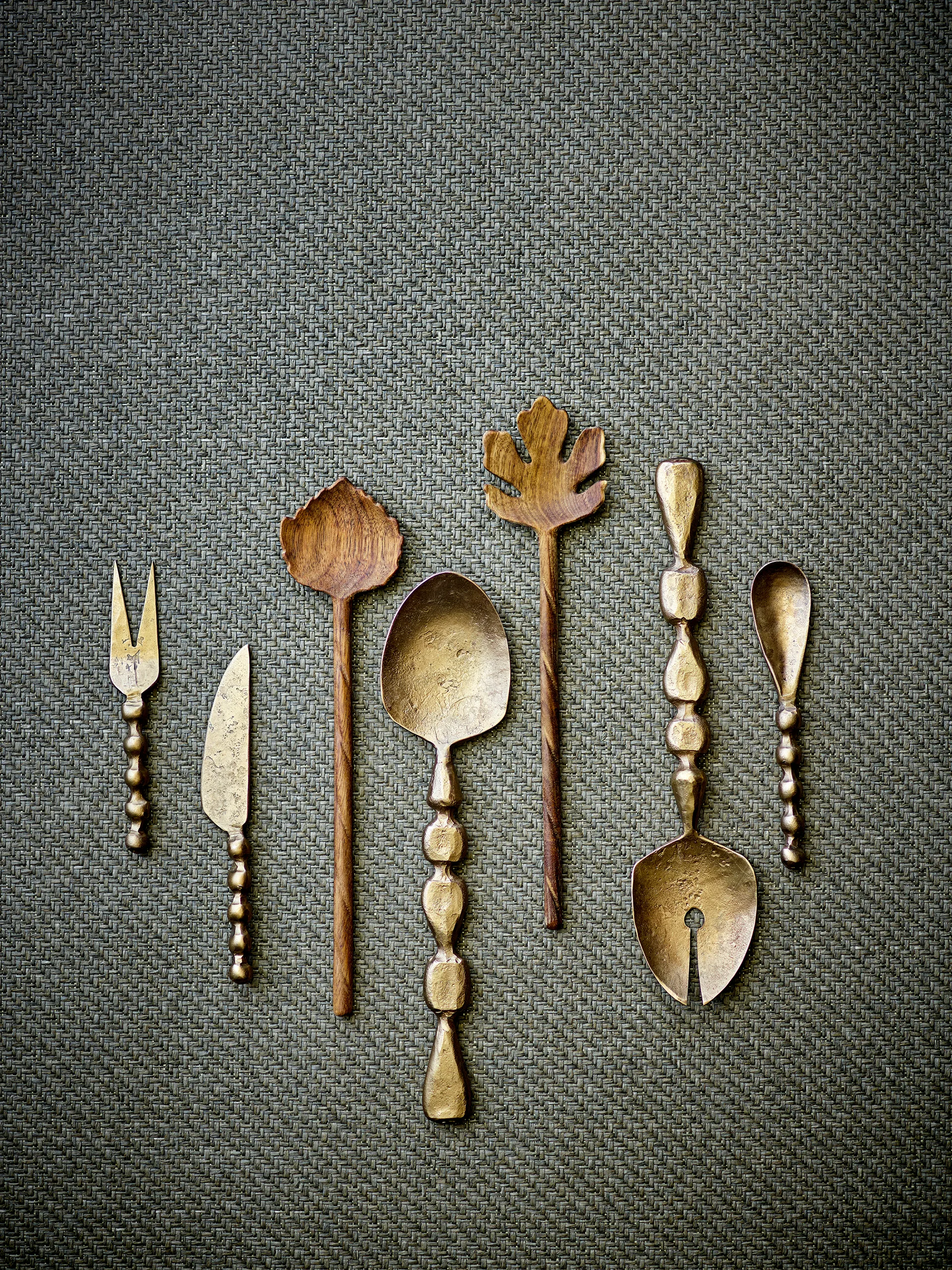 Edi Salatbesteck 2-teilig, Messing Bloomingville