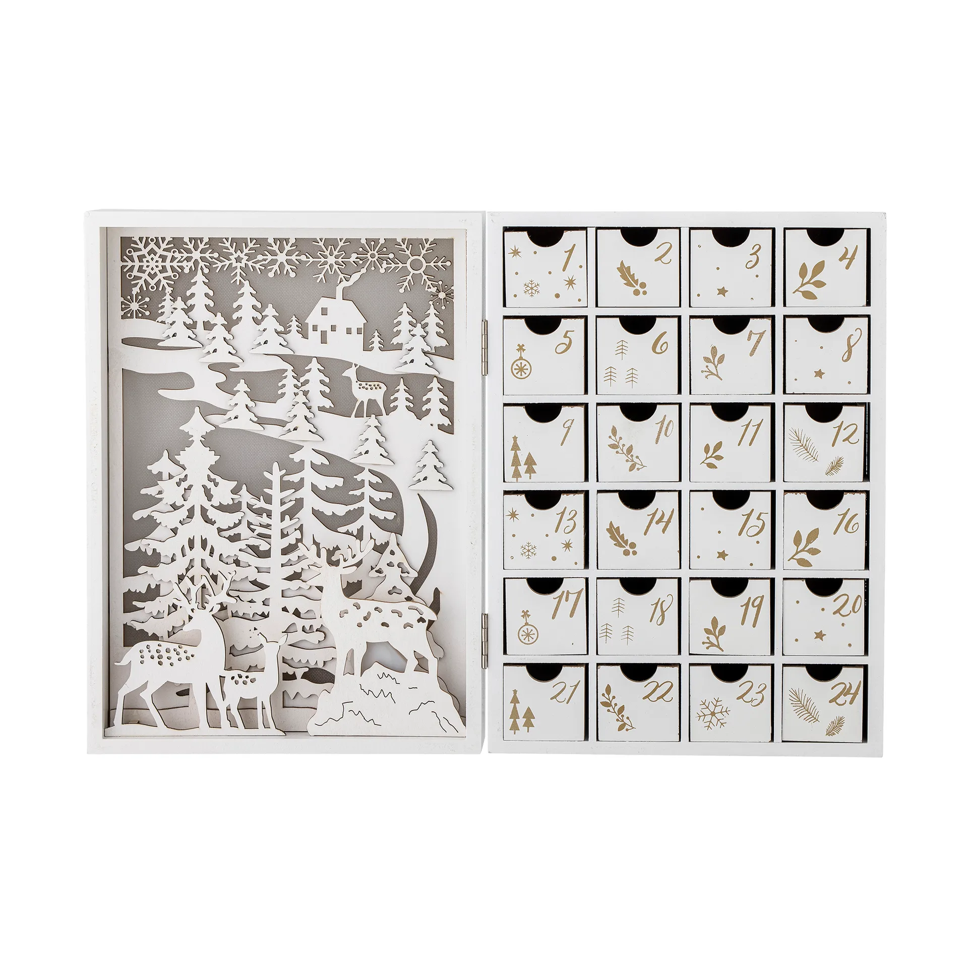 Elimar Kalender mit Beleuchtung, Weiß Bloomingville