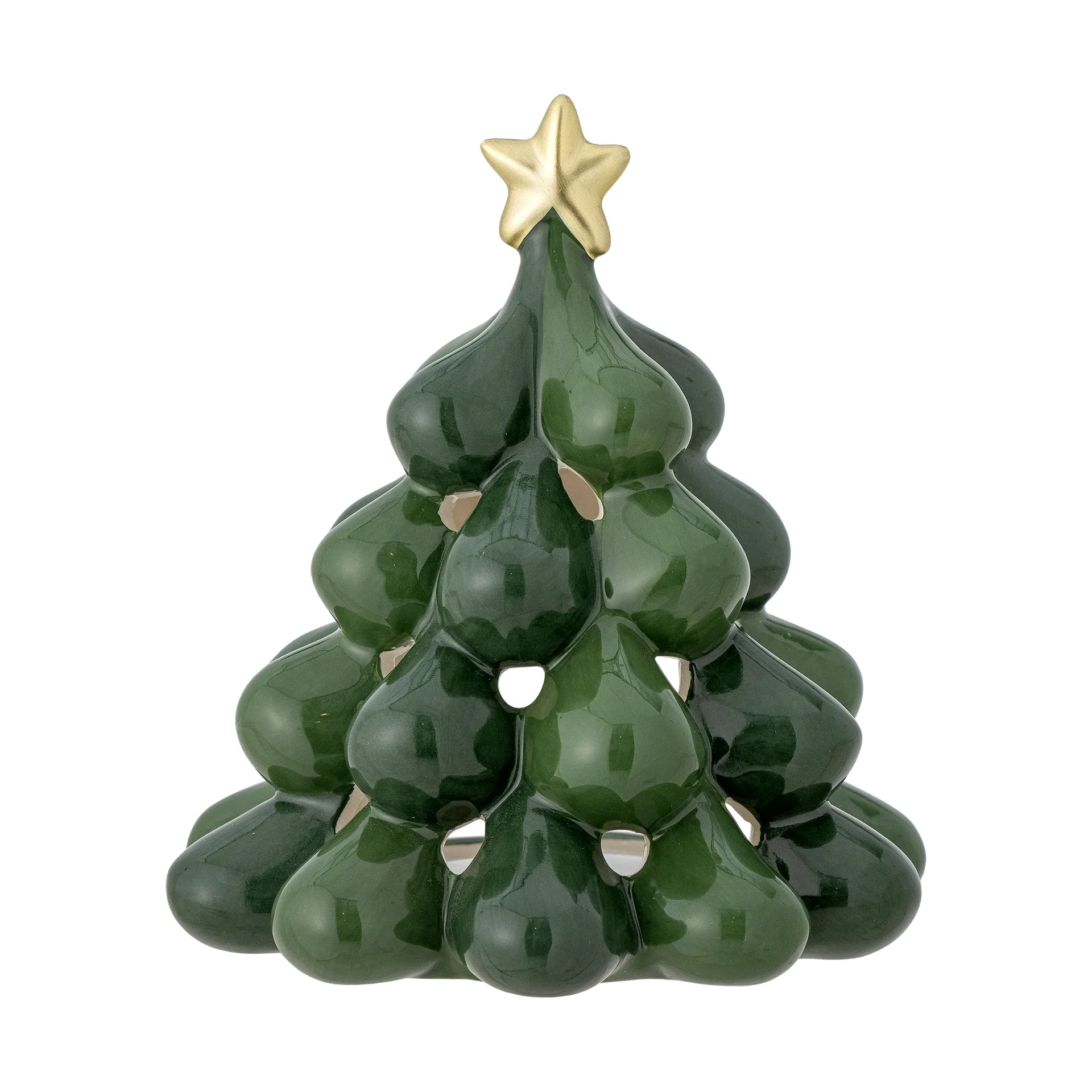 Elof Teelichthalter Weihnachtsbaum 13,5 cm, Grün Bloomingville