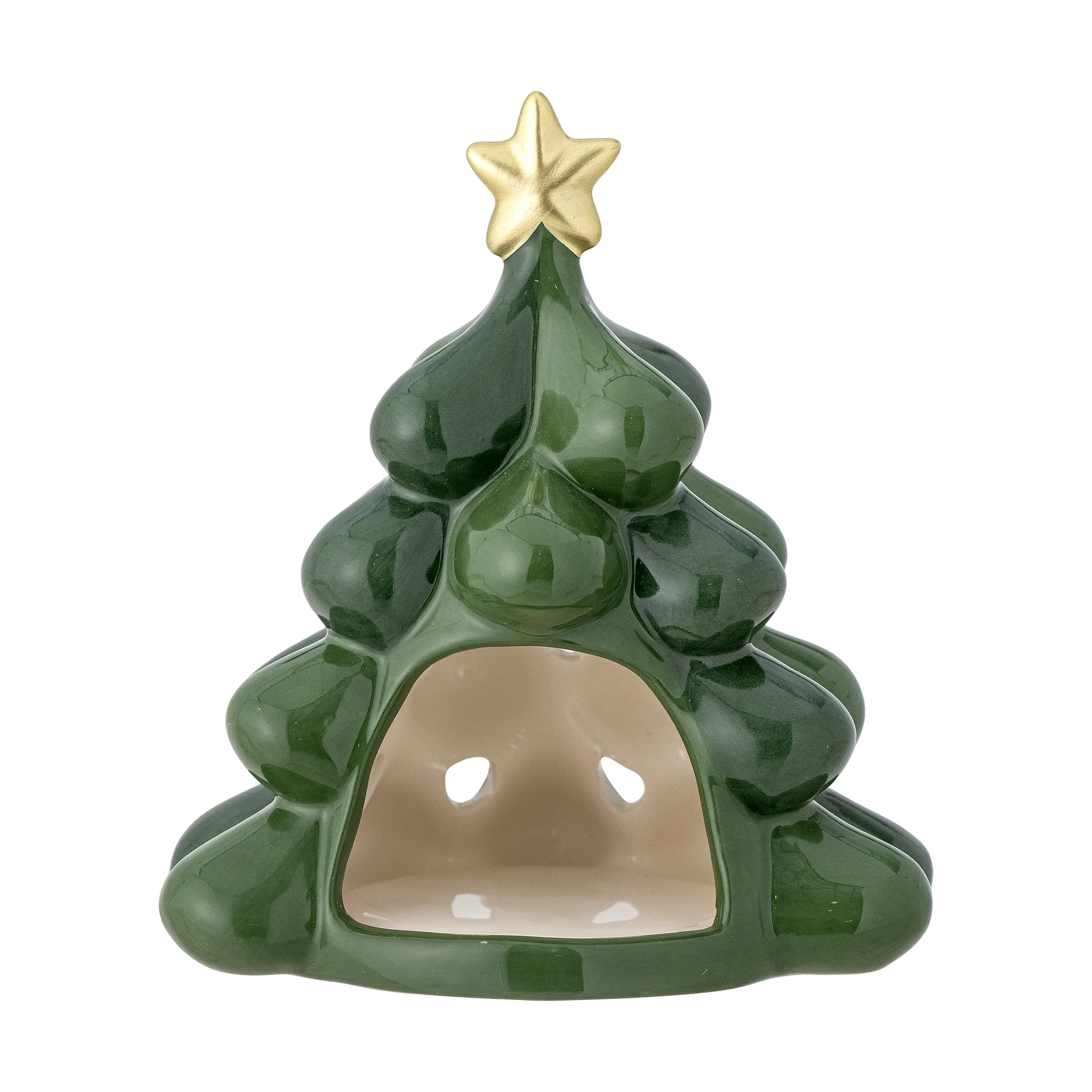 Elof Teelichthalter Weihnachtsbaum 13,5 cm, Grün Bloomingville