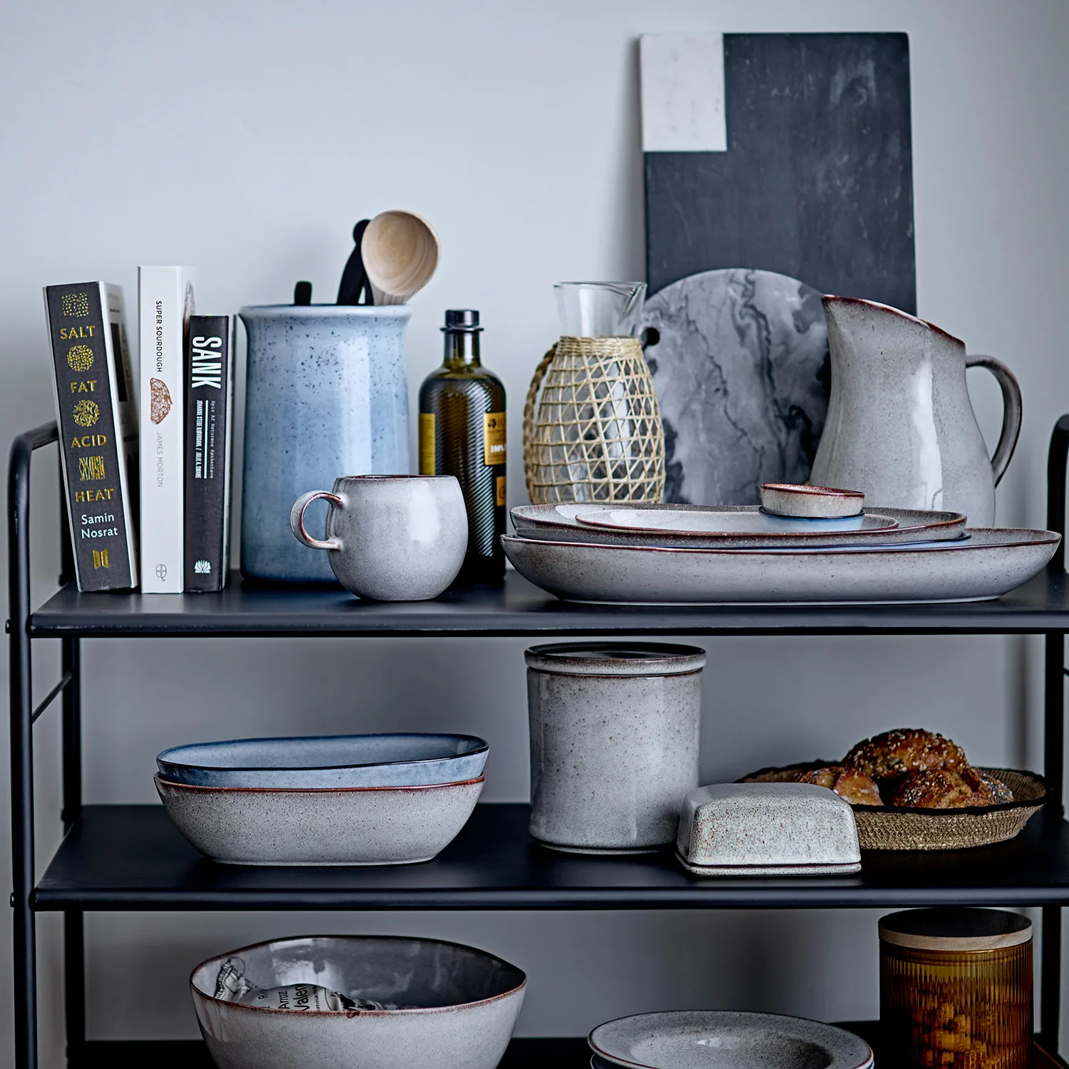 AUSONIA Fleischer Schneidebrett 30x20x1cm - Polyethylen, Weiß, Wandmontierbar, Made In Italy