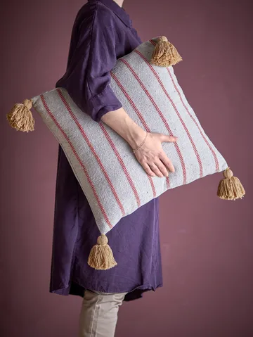 Eviaya Kissen 45x45 cm - Blau - Bloomingville