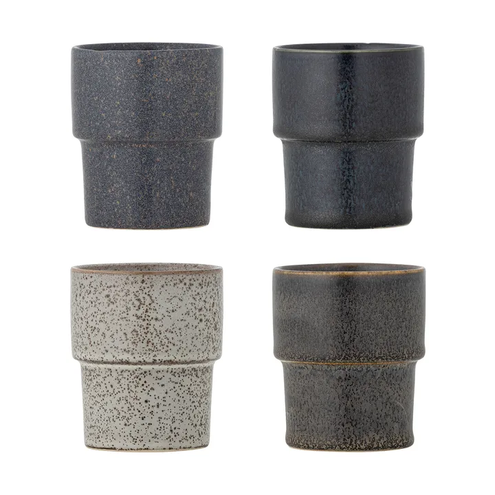 Ewan Tasse 4-teilig - Braun - Bloomingville