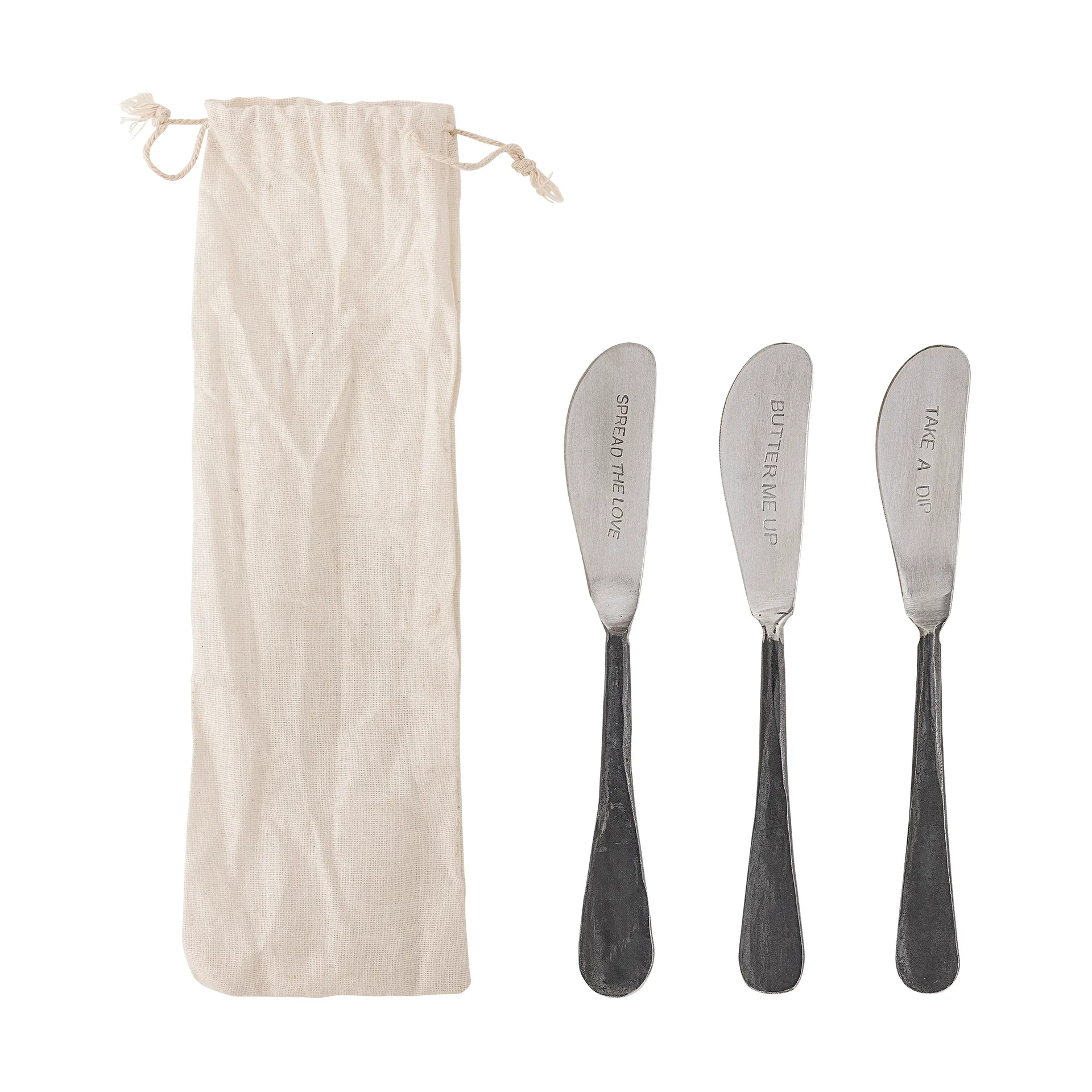 Fabricio Buttermesser 3-teilig, Edelstahl Bloomingville