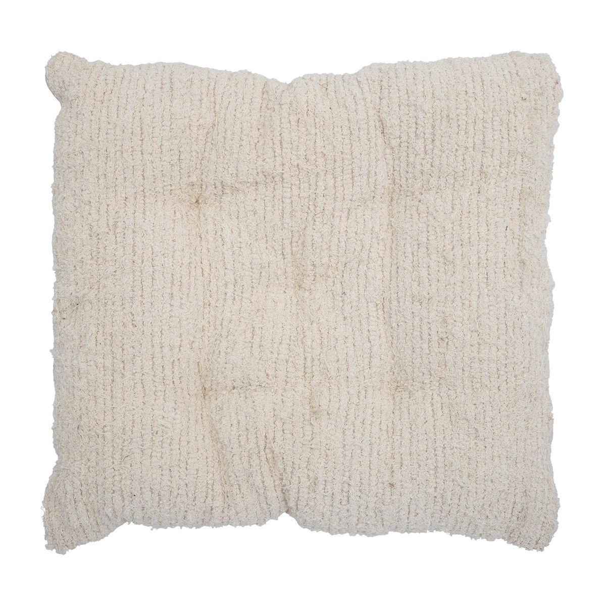 Bloomingville Fatuma Kissen 60 x 60cm Natur | Skandinavisches Design | Zier- & Dekokissen | Weiß