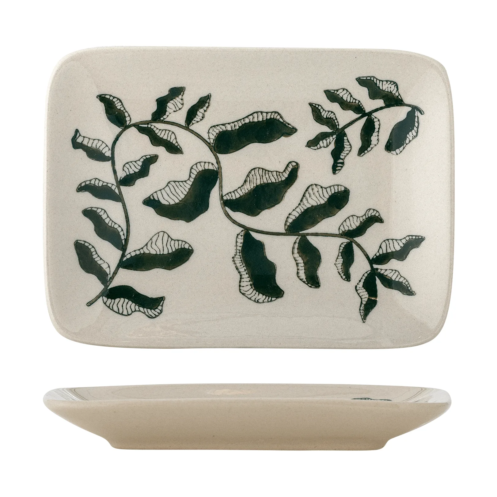 Fauni Dessertteller, Grün, 15x11,5 cm Bloomingville