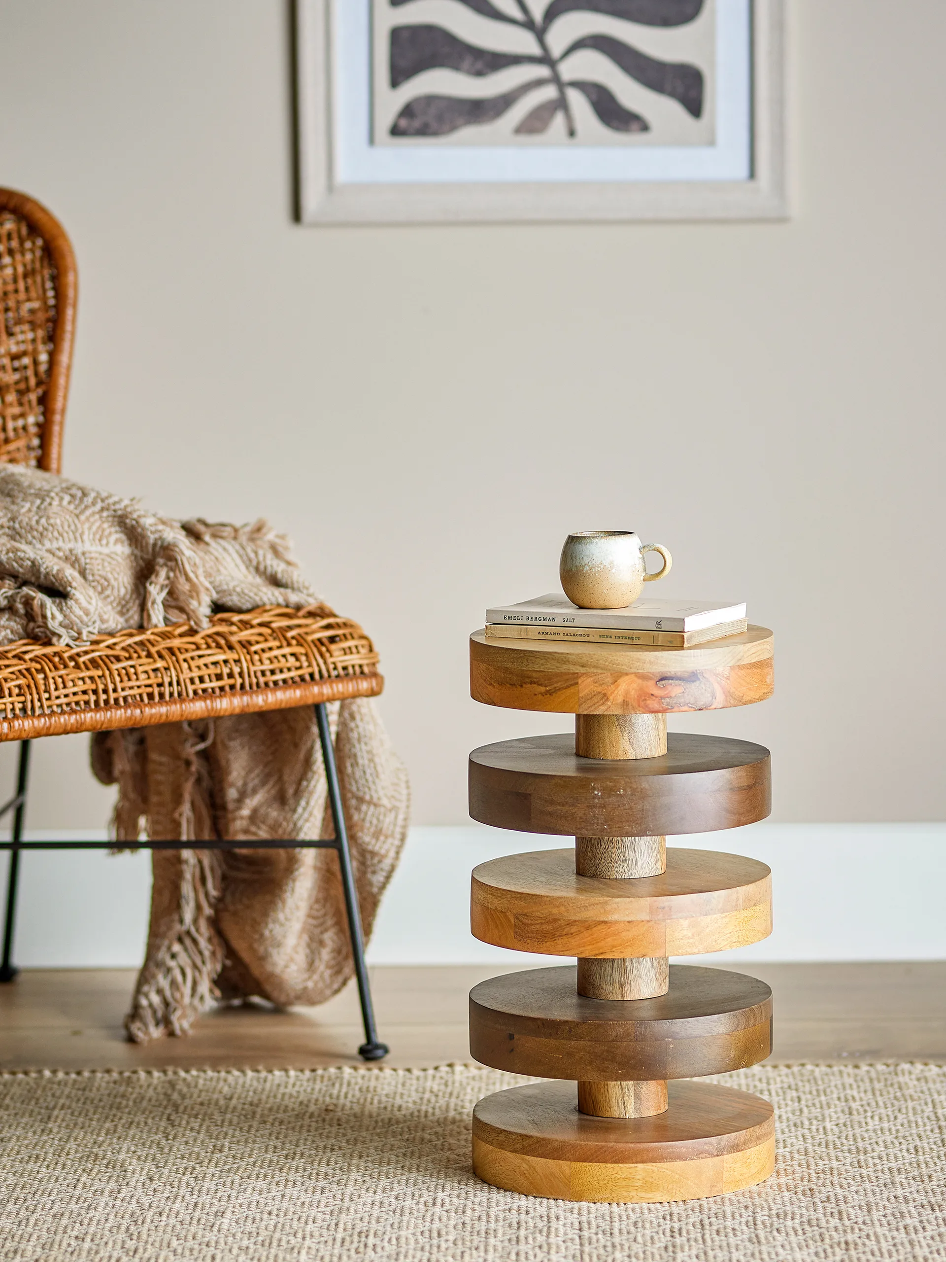 Franka Beistelltisch Ø25x46 cm, Brown Bloomingville