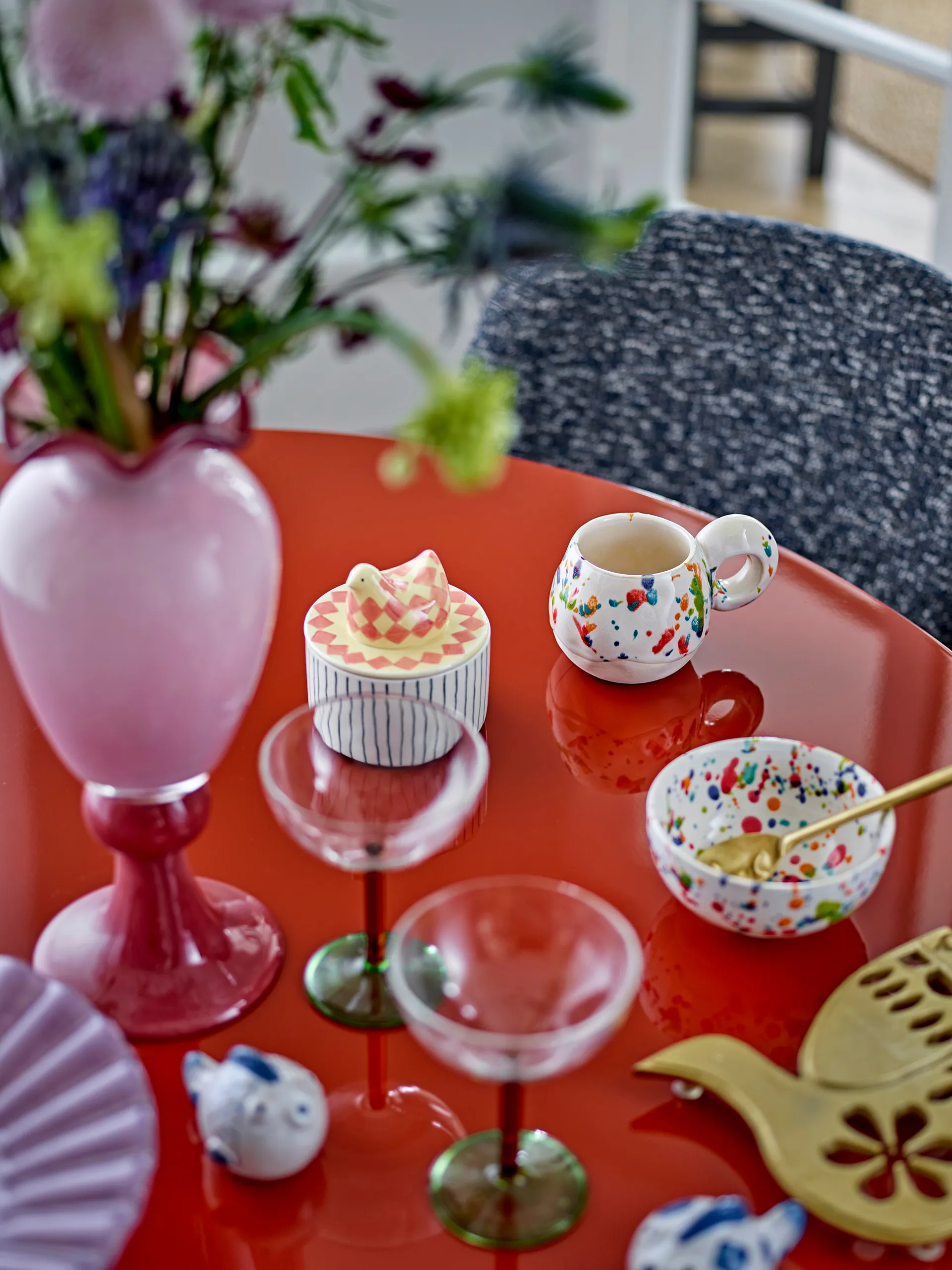 Freckles Tasse 4-teilig, Rot Bloomingville