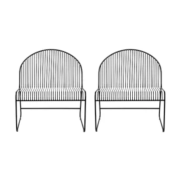 Friend Loungestuhl 2er Pack Schwarz - Bloomingville