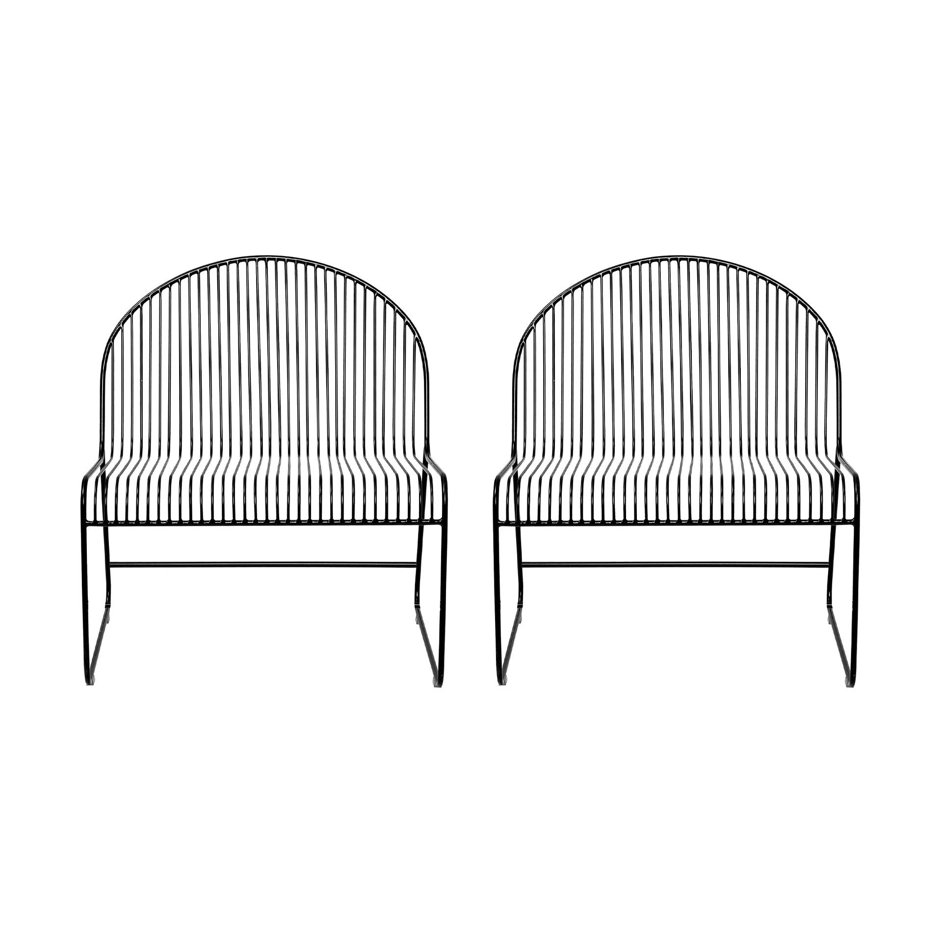 Friend Loungestuhl 2er Pack Schwarz Bloomingville