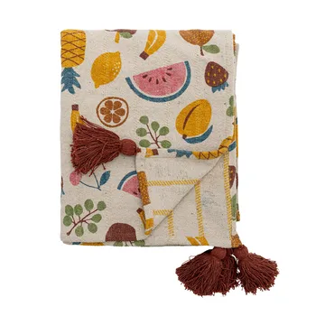 Fruitta Baumwollplaid 160x130 cm - Gelb - Bloomingville