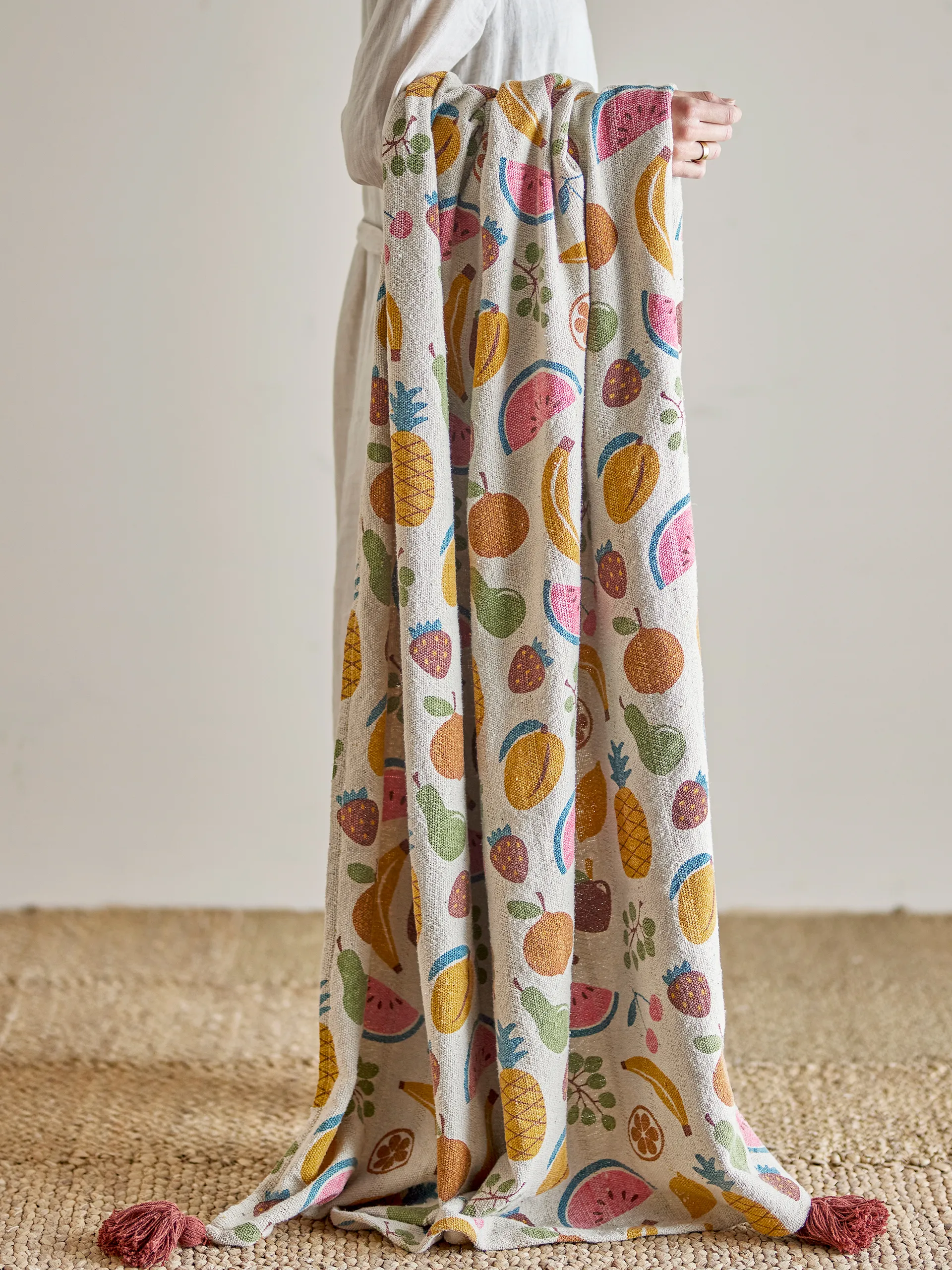 Fruitta Baumwollplaid 160x130 cm, Gelb Bloomingville