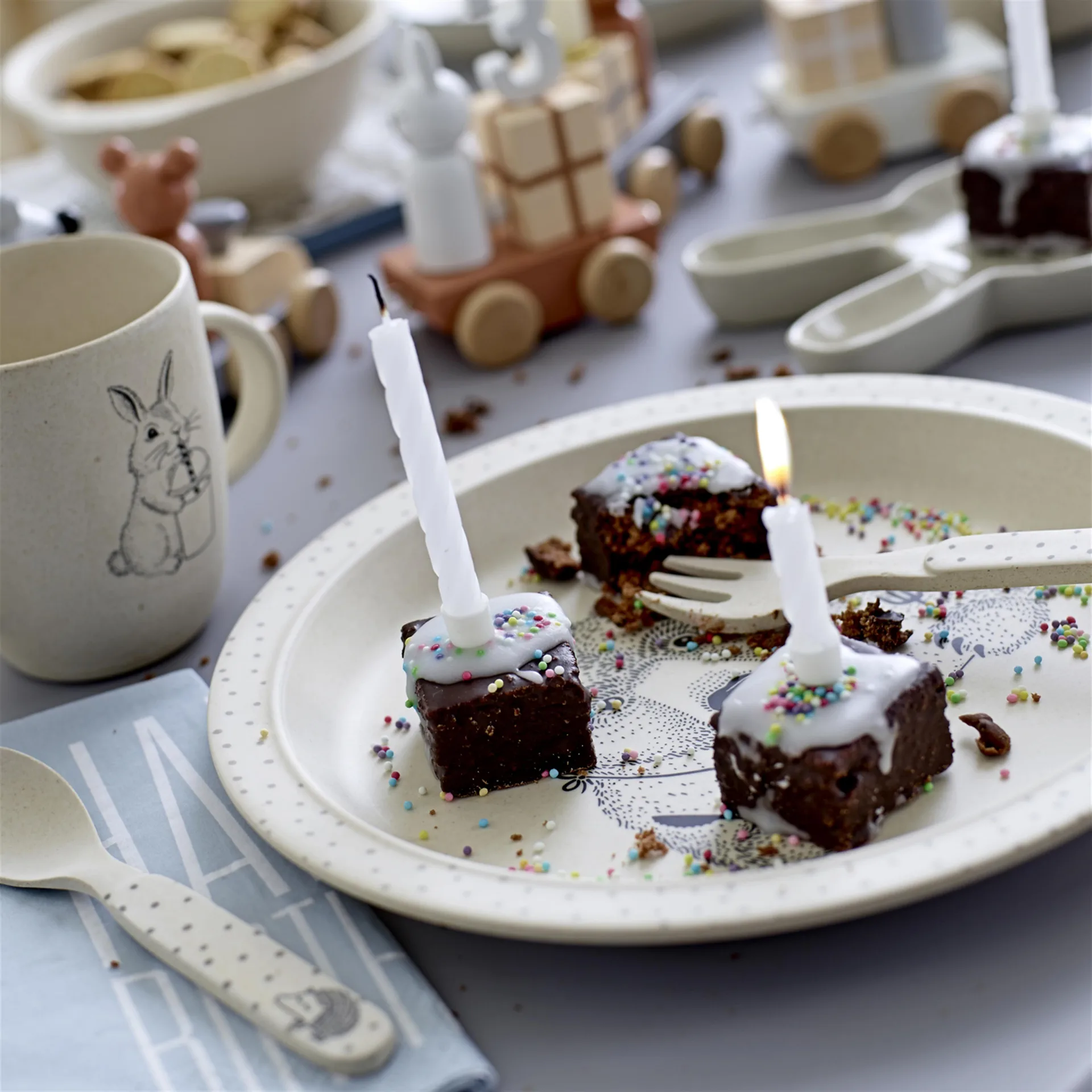 Geburtstagszug Holzspielzeug, Multi Bloomingville