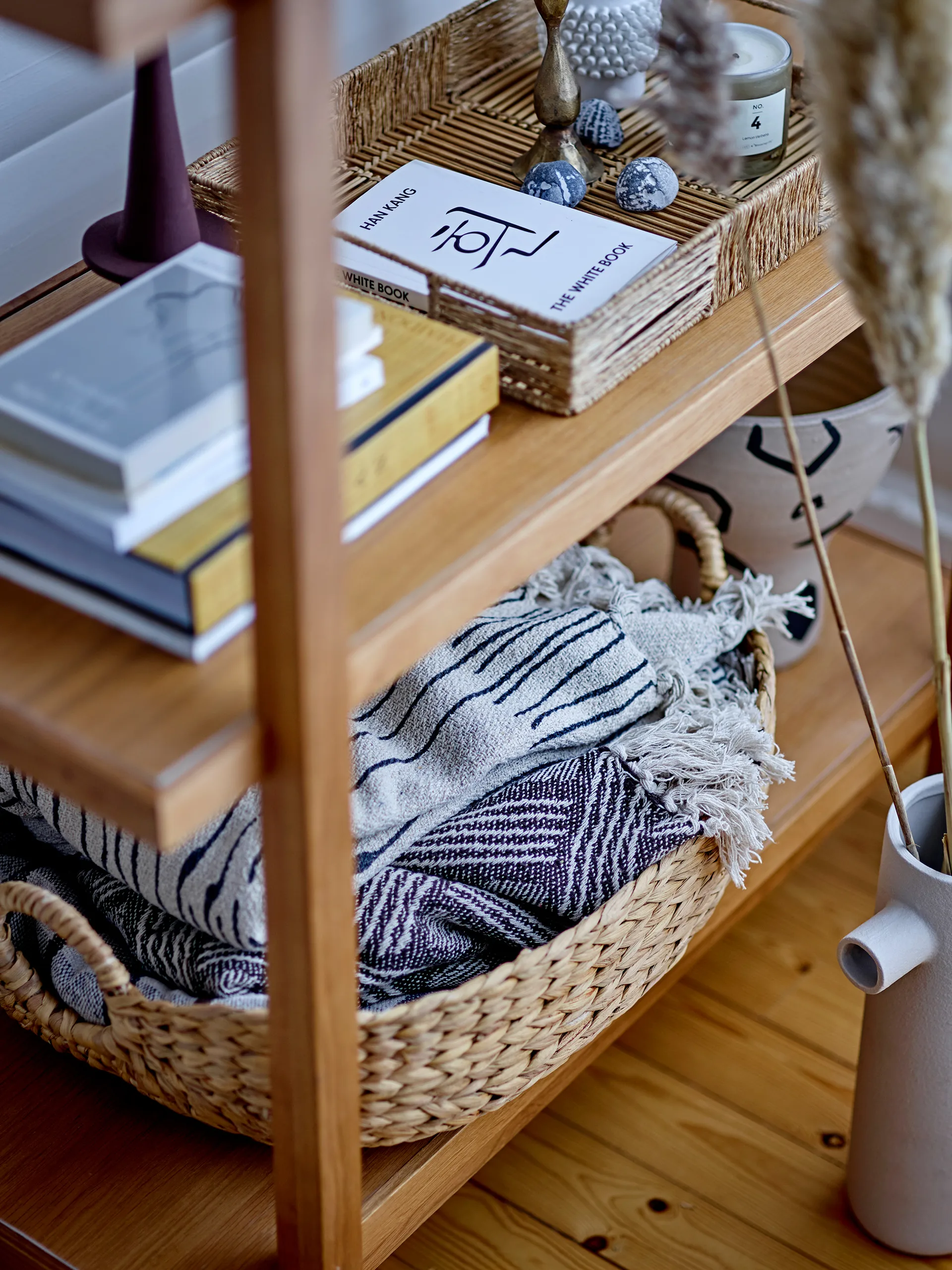 Ghina Baumwolldecke 130 x 160cm, Natur Bloomingville