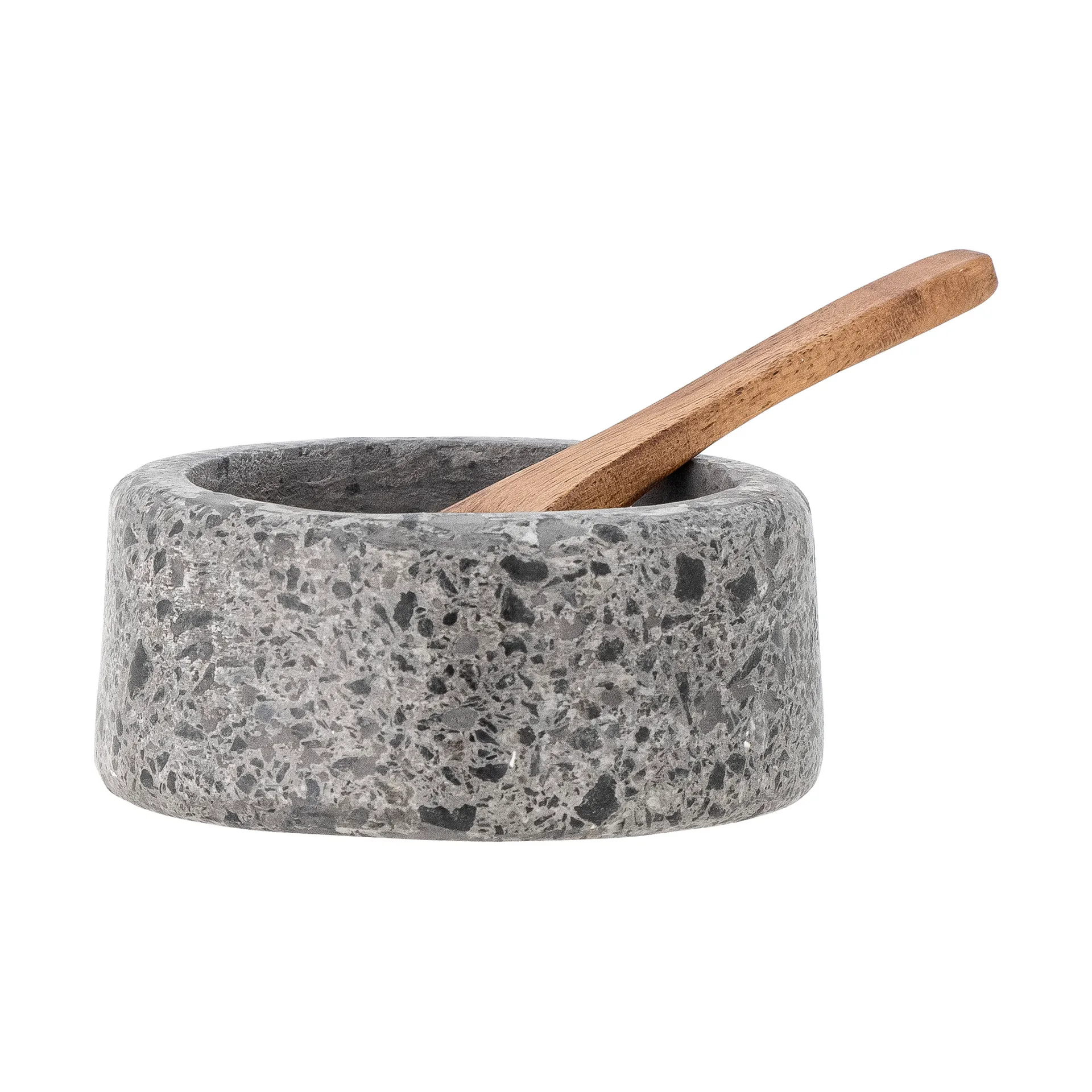 Ghizelle Salzschale mit Löffel Ø7cm, Stein-Akazie Bloomingville
