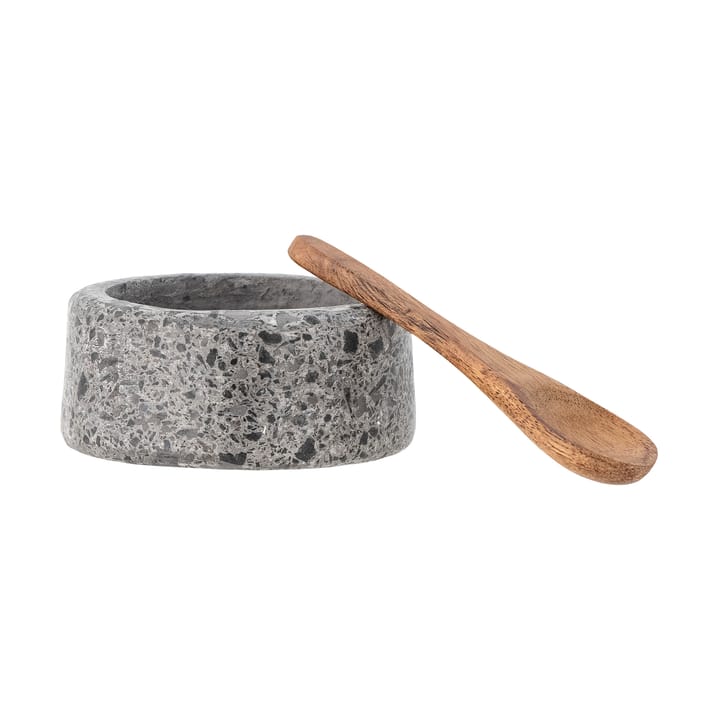 Ghizelle Salzschale mit Löffel Ø7cm, Stein-Akazie Bloomingville