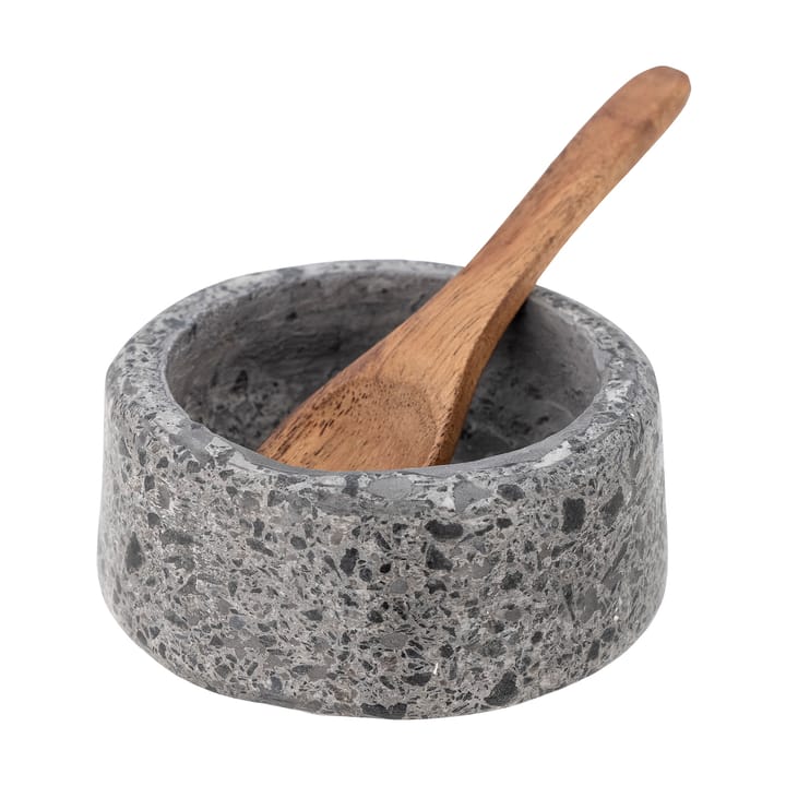Ghizelle Salzschale mit Löffel Ø7cm, Stein-Akazie Bloomingville