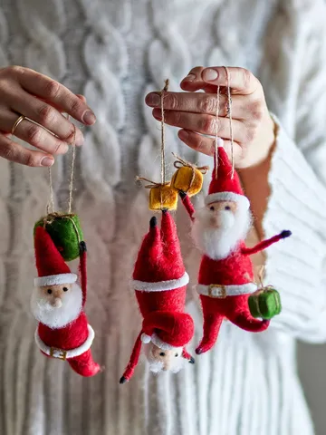 Giles Weihnachtsanhänger - Rot, 3-teilig, 17 cm - Bloomingville
