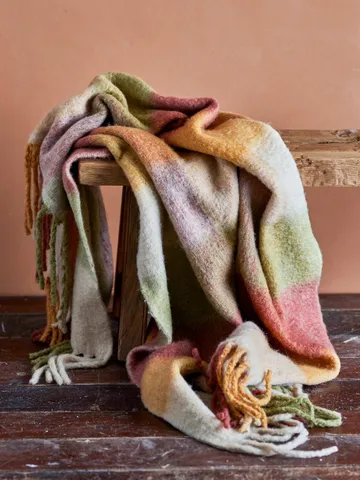 Hamisha Decke - Multi, kariert, 152x127 cm - Bloomingville