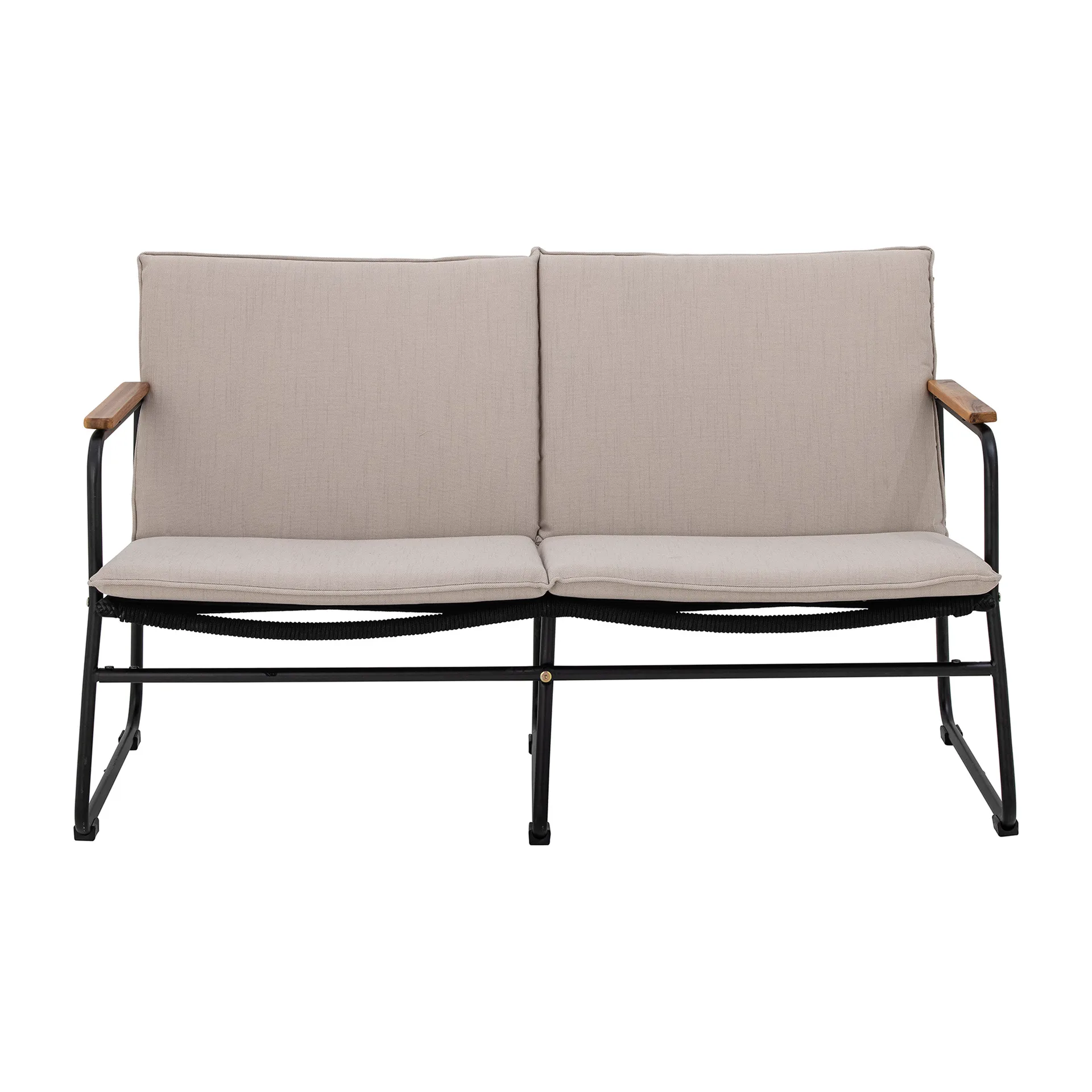 Hampton Sofa 127 x 71 x 76cm, Schwarz-beige Bloomingville
