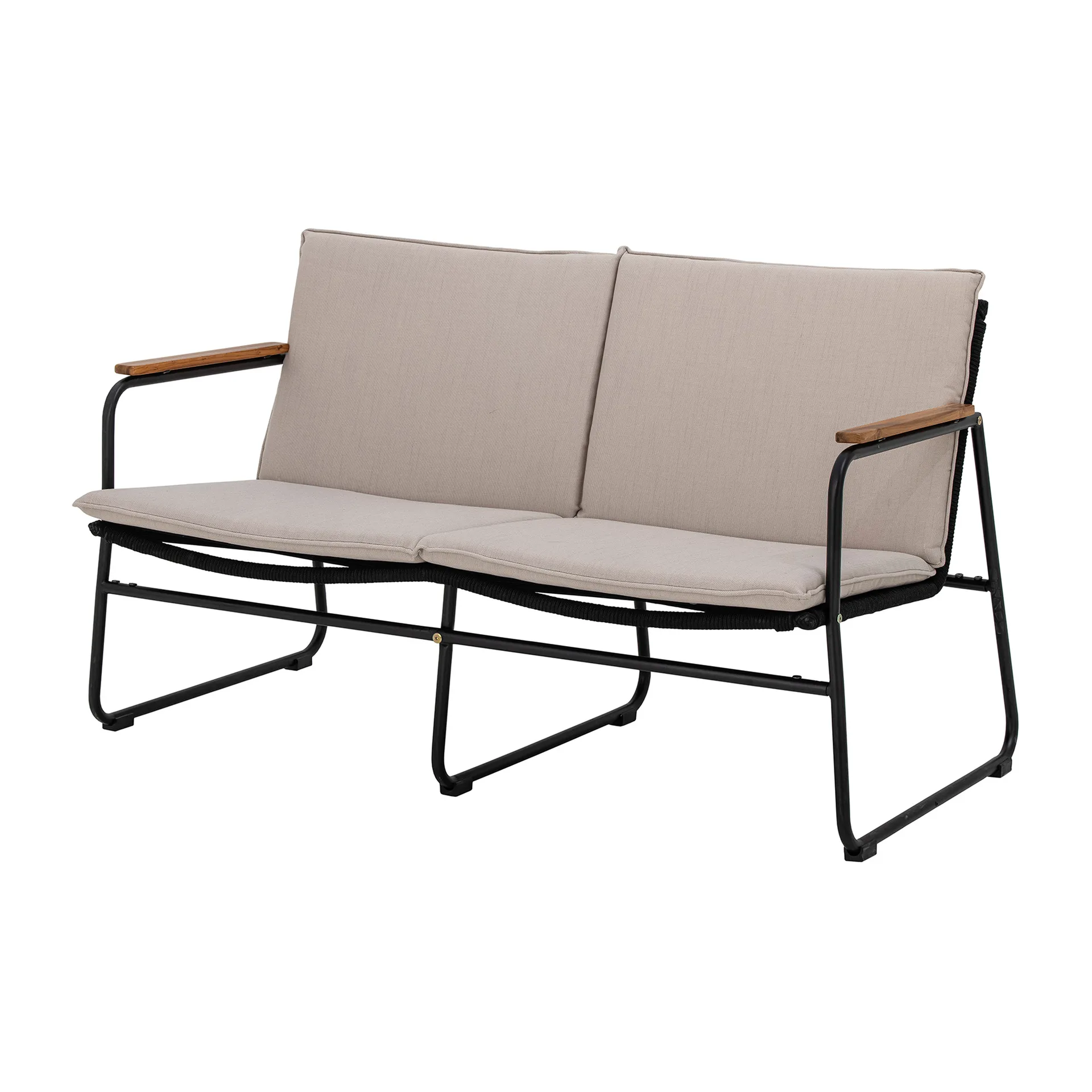 Hampton Sofa 127 x 71 x 76cm, Schwarz-beige Bloomingville
