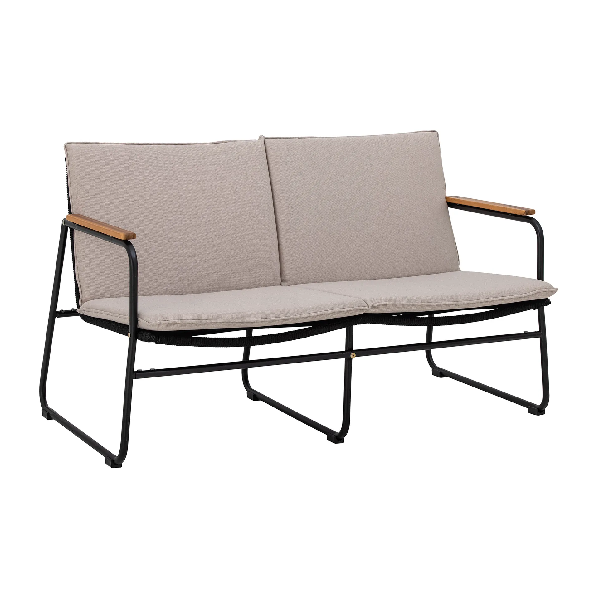 Hampton Sofa 127 x 71 x 76cm, Schwarz-beige Bloomingville