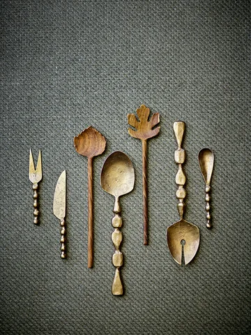 Haolin Käsemesser 3-teilig - Messing - Bloomingville