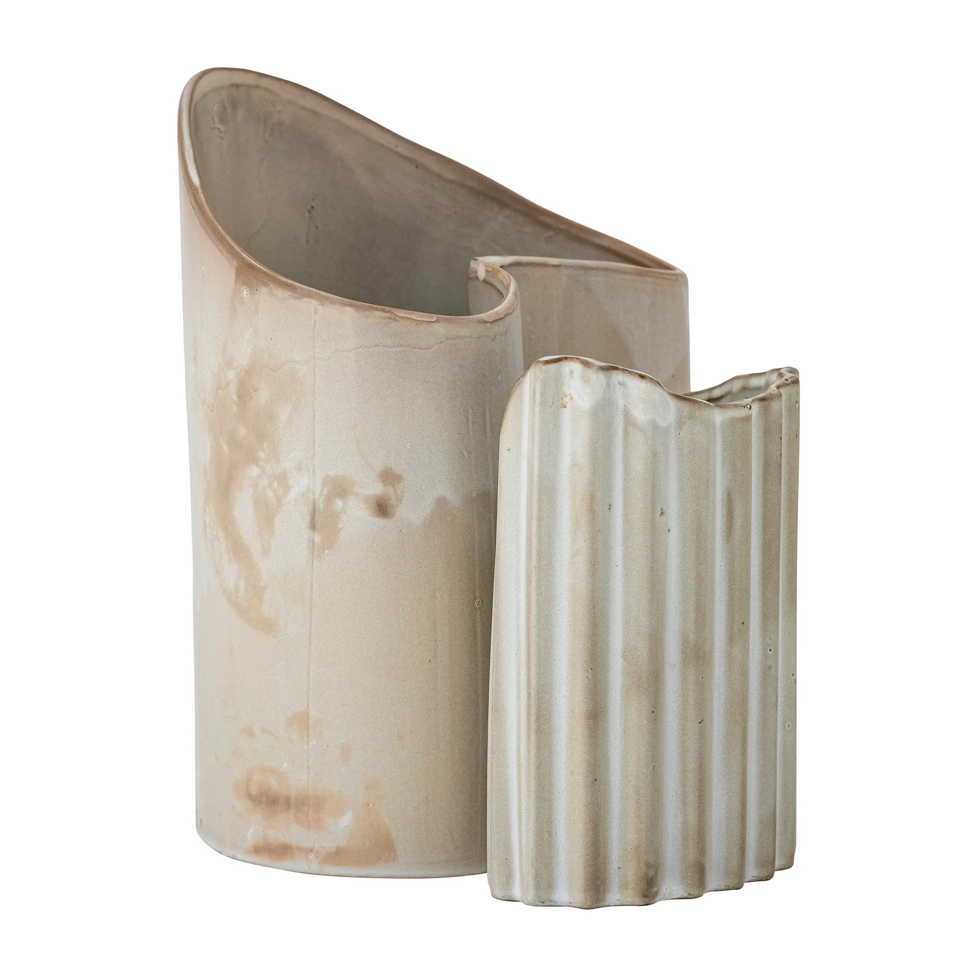 Henaj Vase 2 Teile, Braun-beige Bloomingville