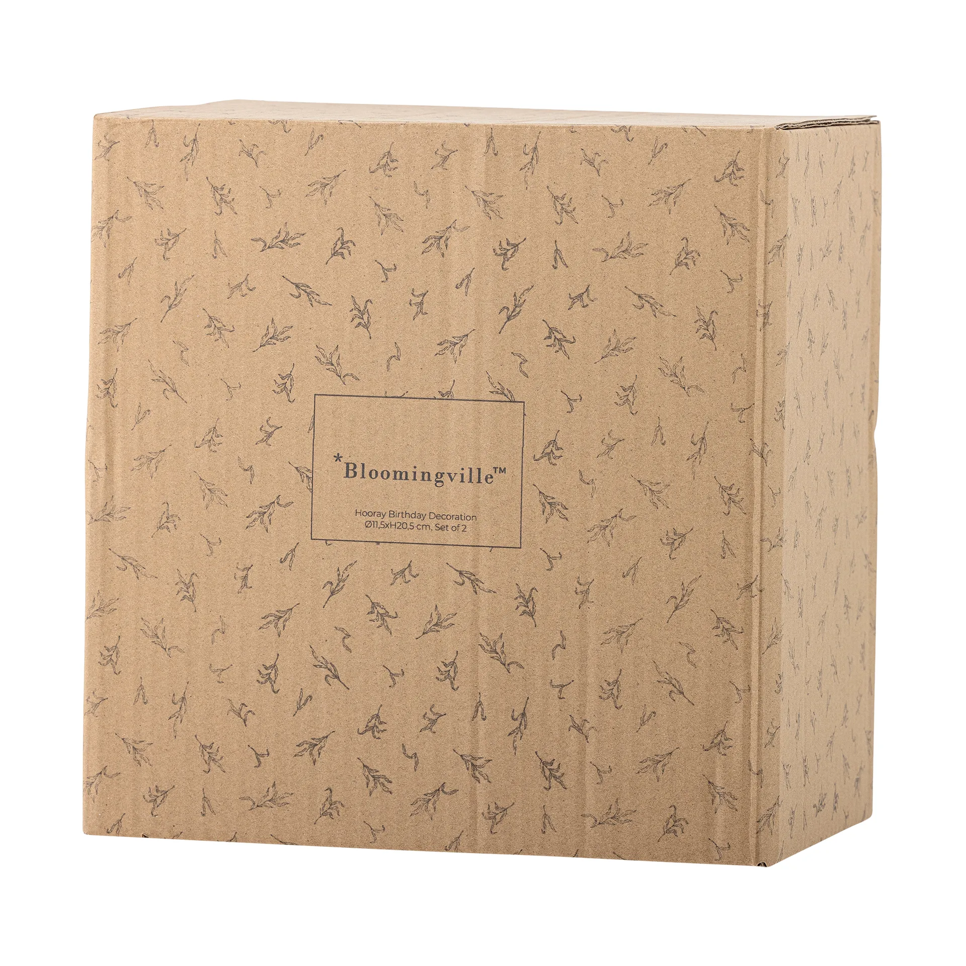 Hooray Geburtstagsdekoration 2-teilig, Rot Bloomingville