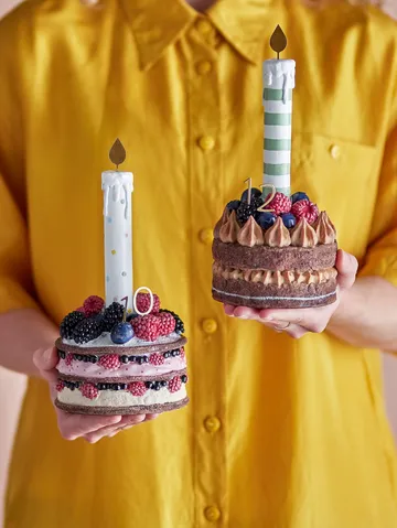 Hooray Geburtstagsdekoration 2-teilig - Rot - Bloomingville