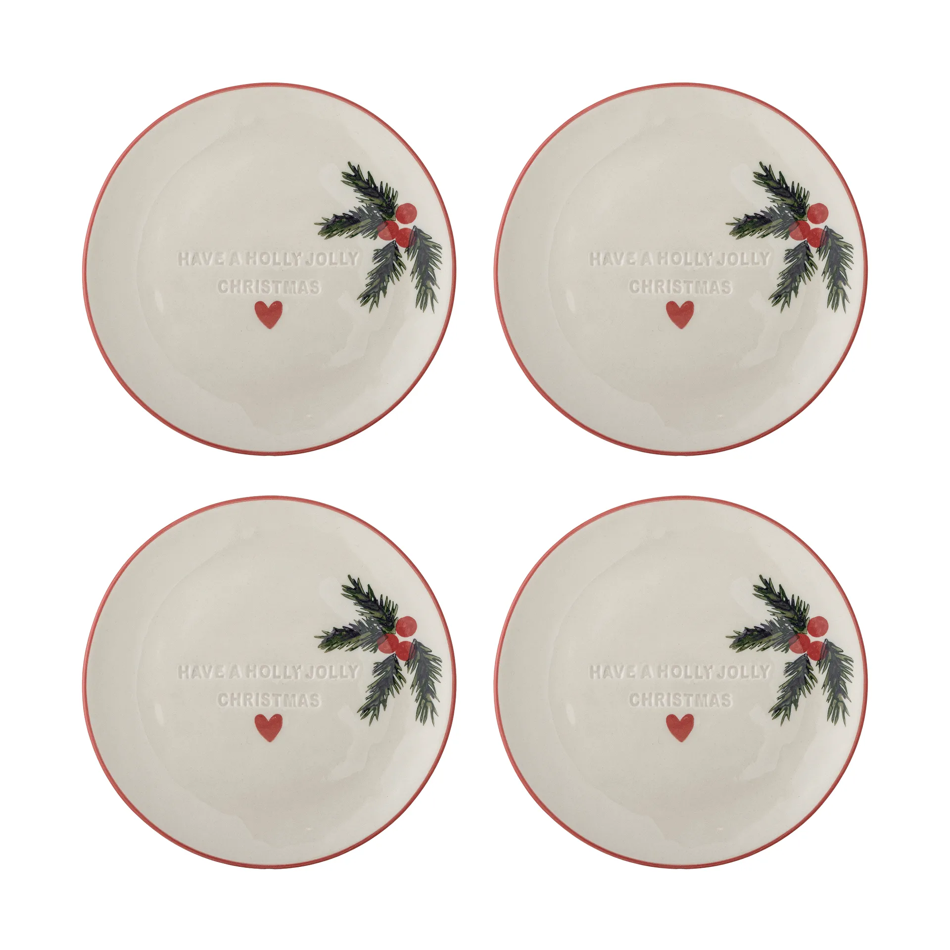 Jovida Dessertteller, Natur, 4 Teile, Ø16 cm Bloomingville
