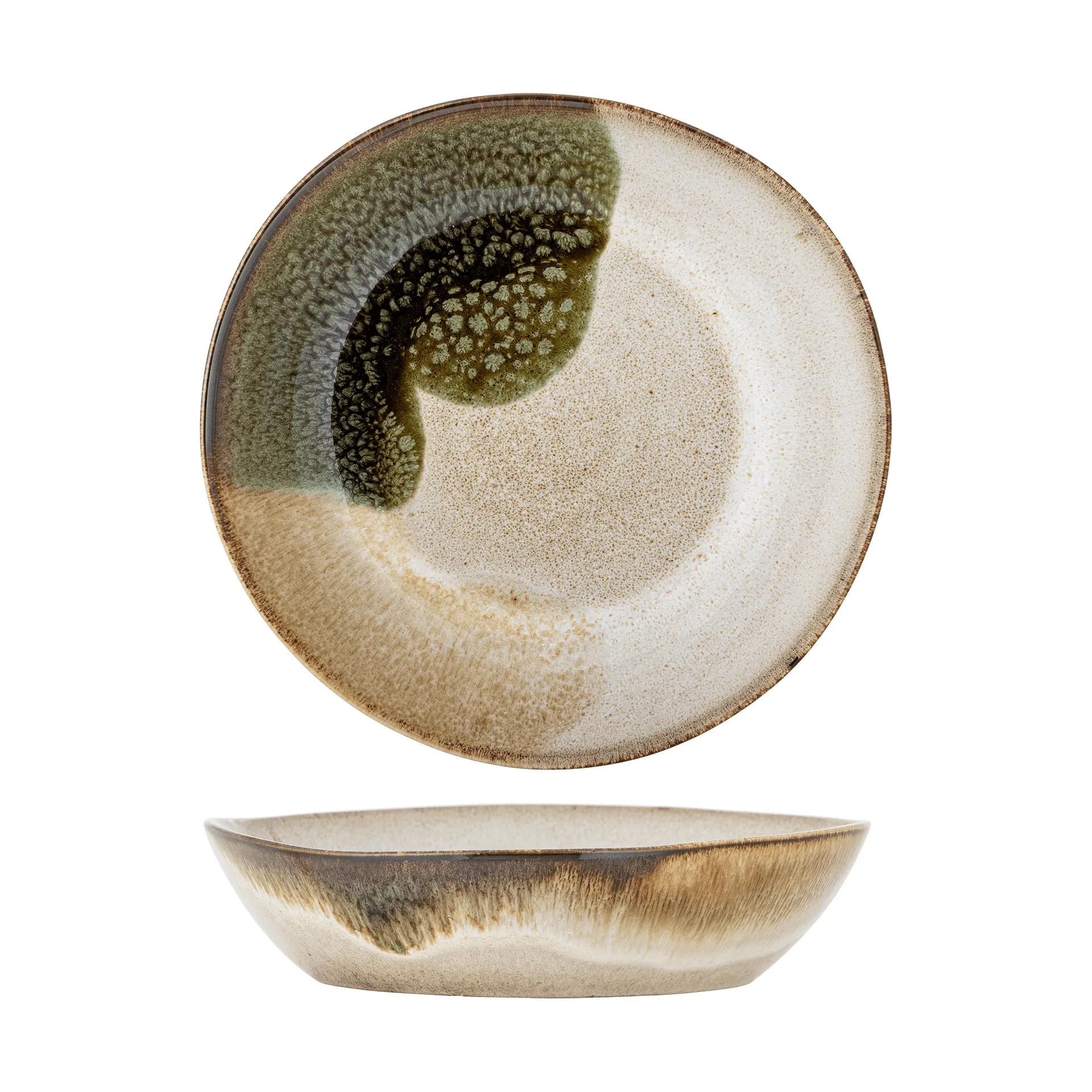 Jules tiefer Teller 22cm, Green Bloomingville