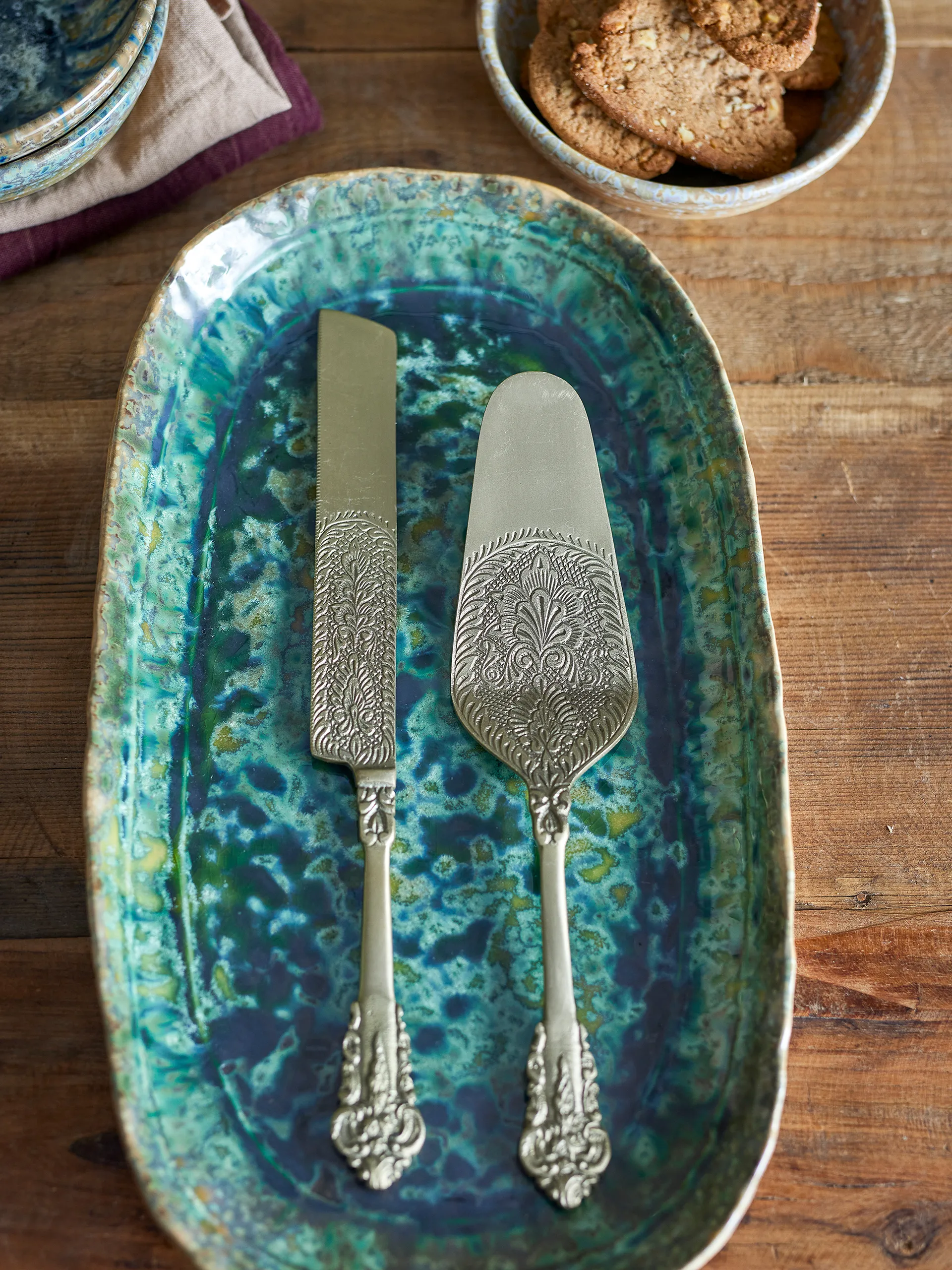 Kalima Tortenheber 2-teilig, Messing Bloomingville