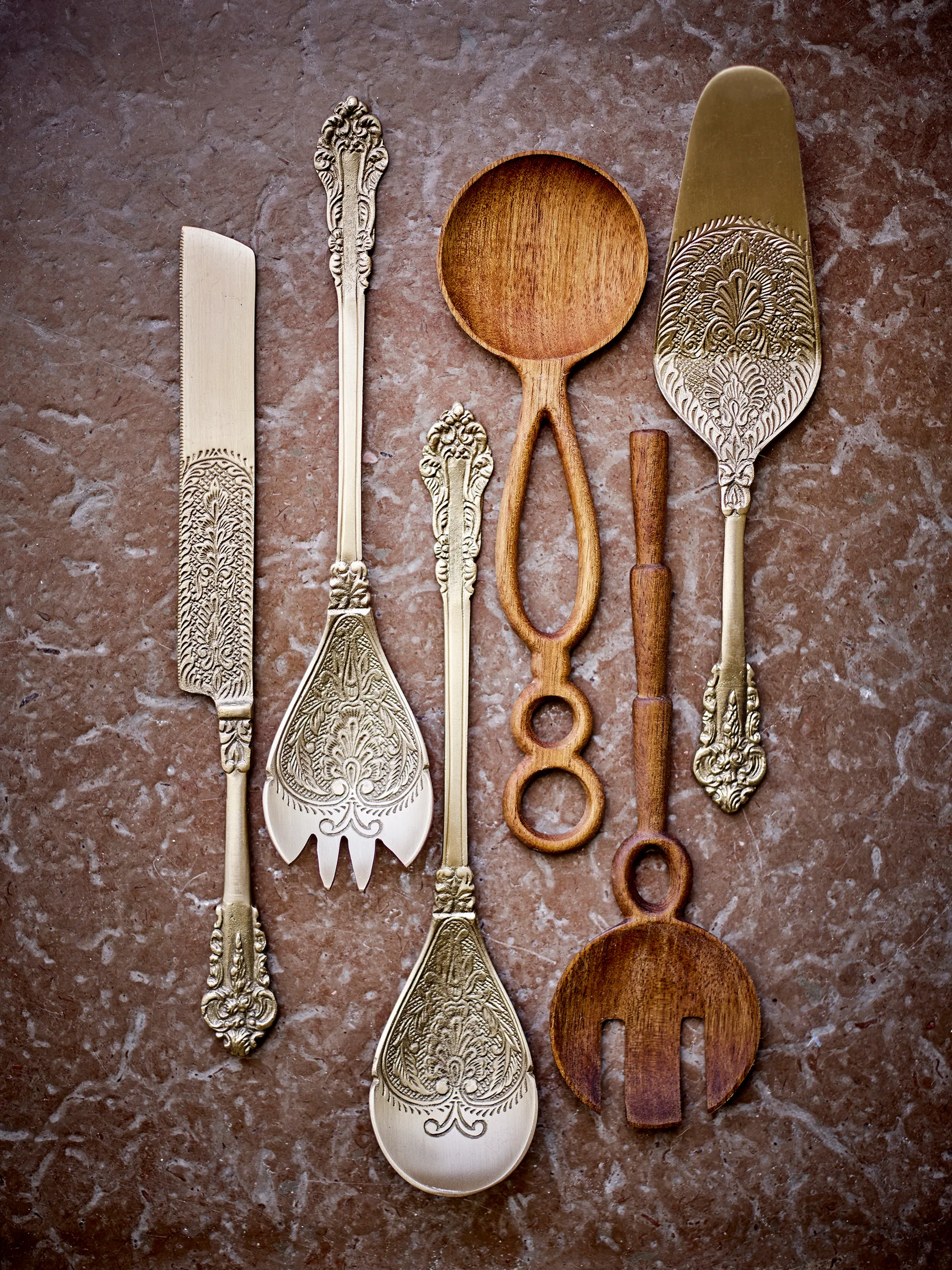 Kalima Tortenheber 2-teilig, Messing Bloomingville