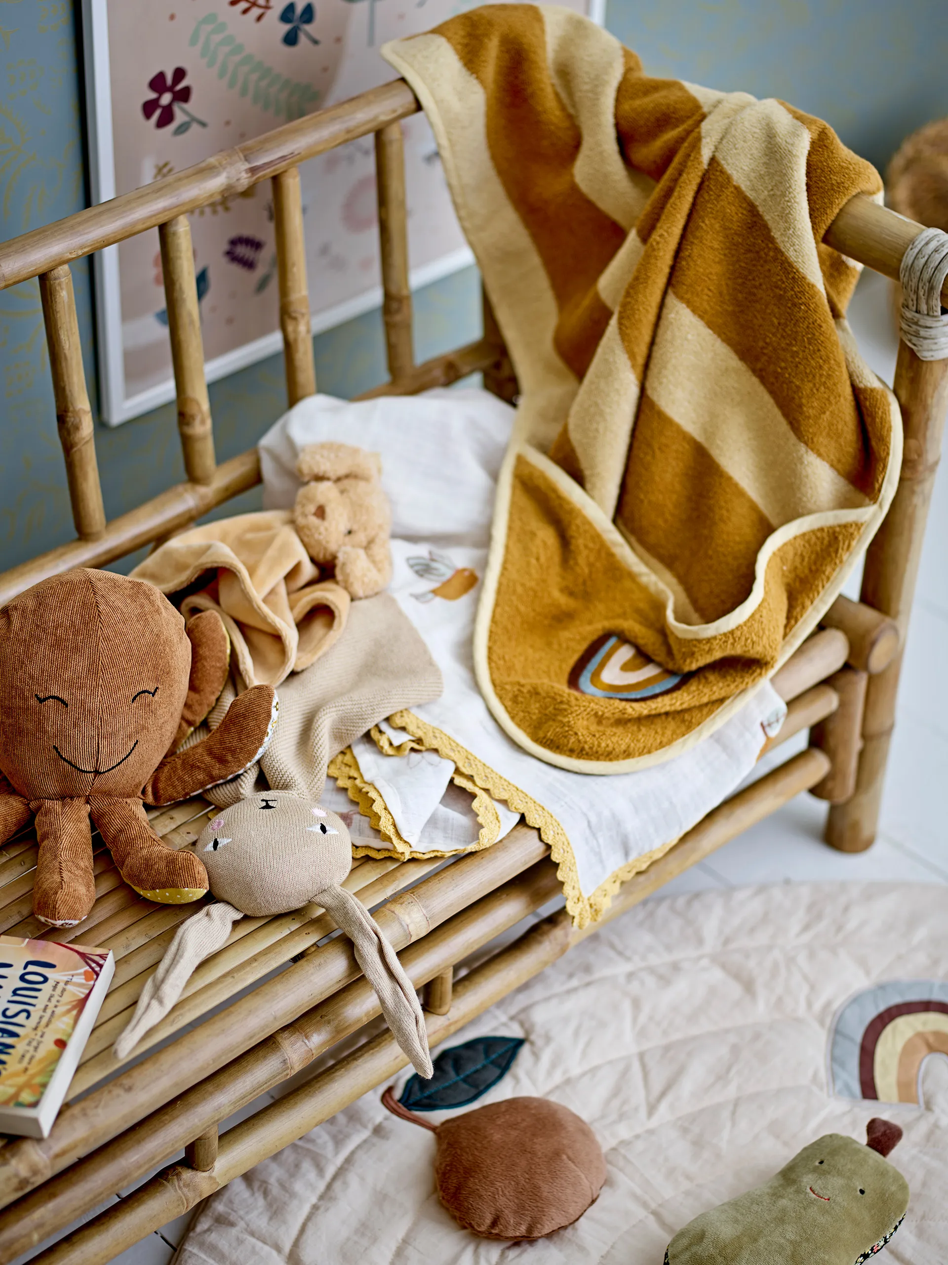 Kalle Stofftier mit Rassel, Tintenfisch Bloomingville