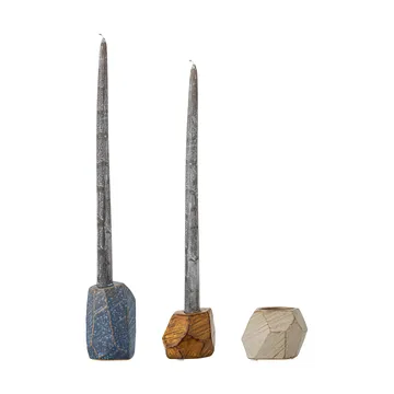 Kimber Votiv- & Windlicht 3-teilig - Blau - Bloomingville