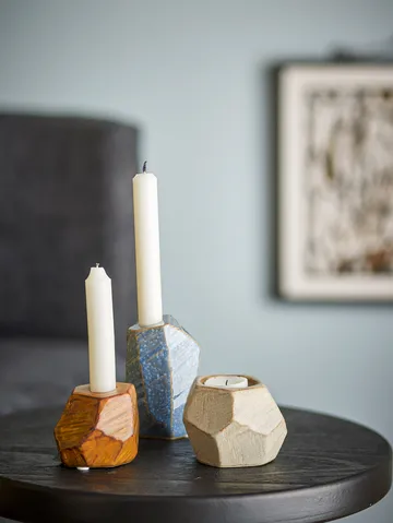 Kimber Votiv- & Windlicht 3-teilig - Blau - Bloomingville