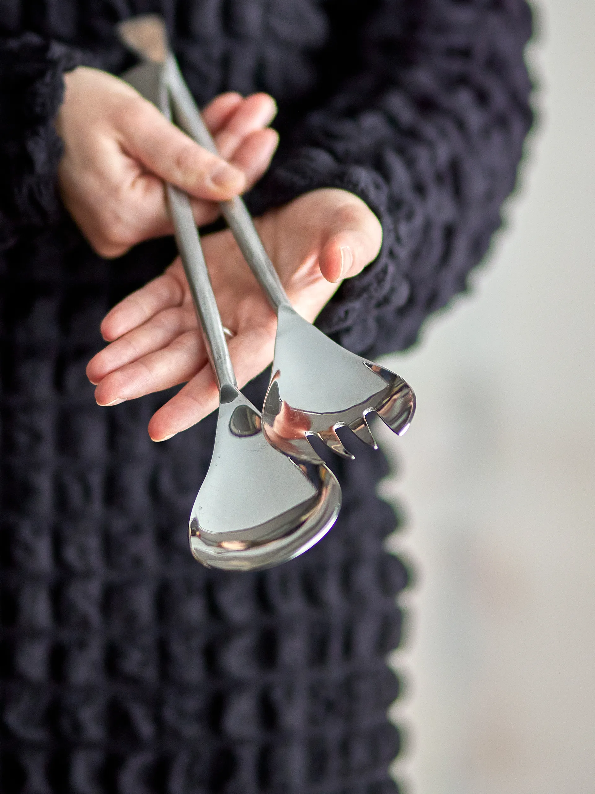 Kinnie Salatbesteck 2-teilig, Edelstahl Bloomingville