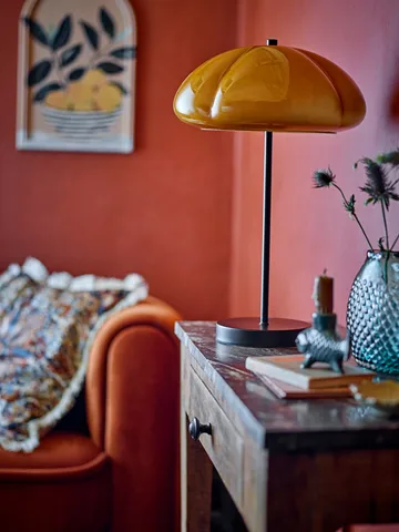 Kinoko Tischleuchte Ø30 cm - Gelb - Bloomingville