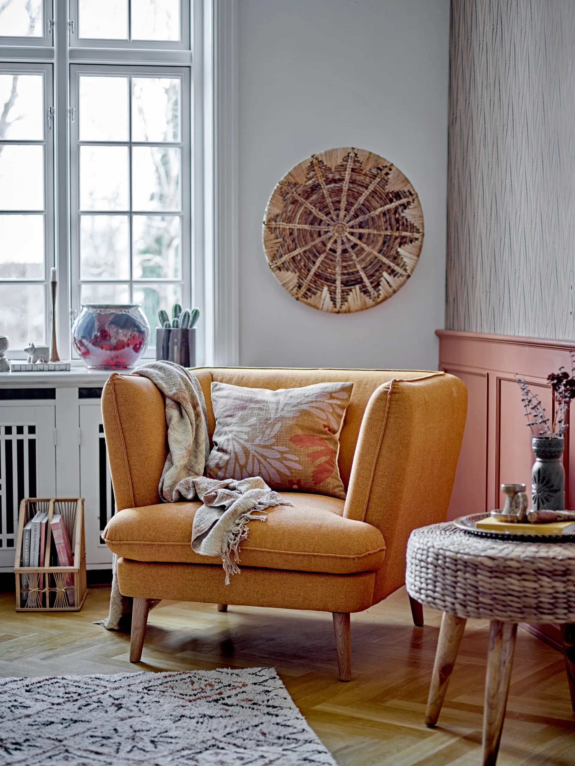 Lark Kissen 45x45cm, Gelb Bloomingville