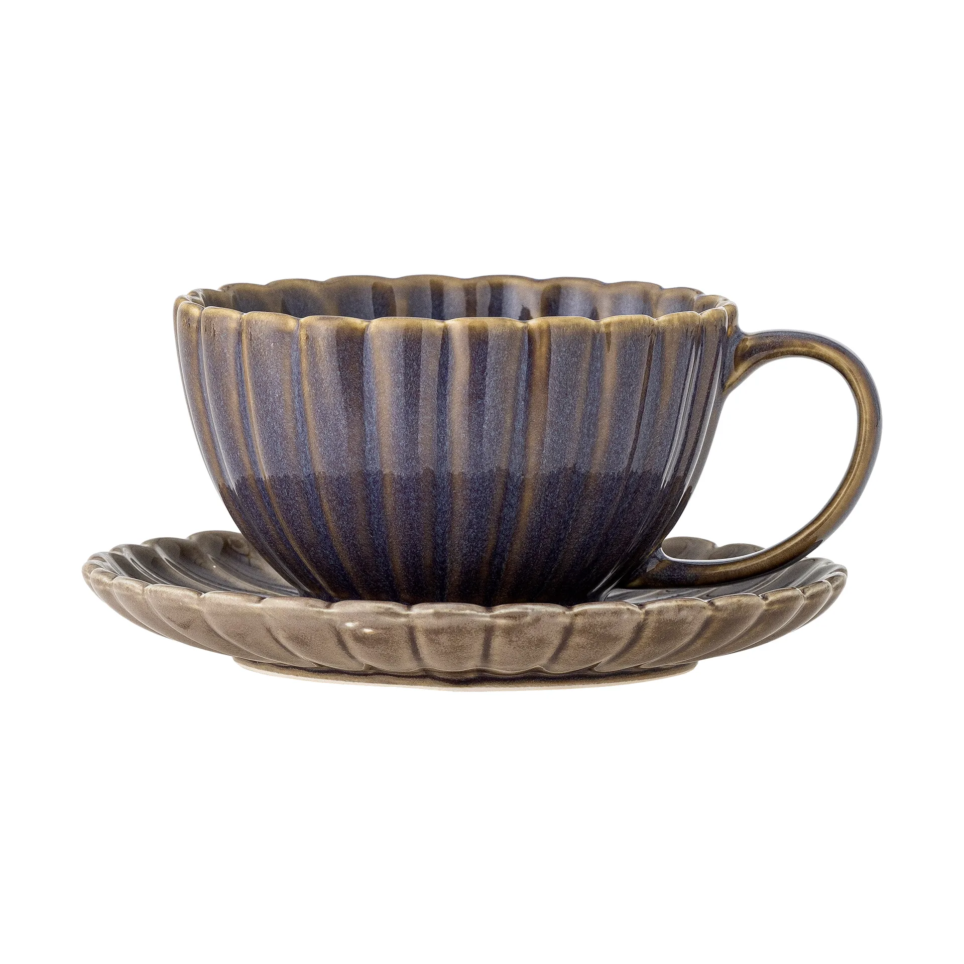 Latina Tasse 22 cl mit Untertasse, Purple Bloomingville