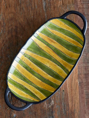 Lilie Servierteller mit Henkel 15 x 32,5cm - Grün - Bloomingville