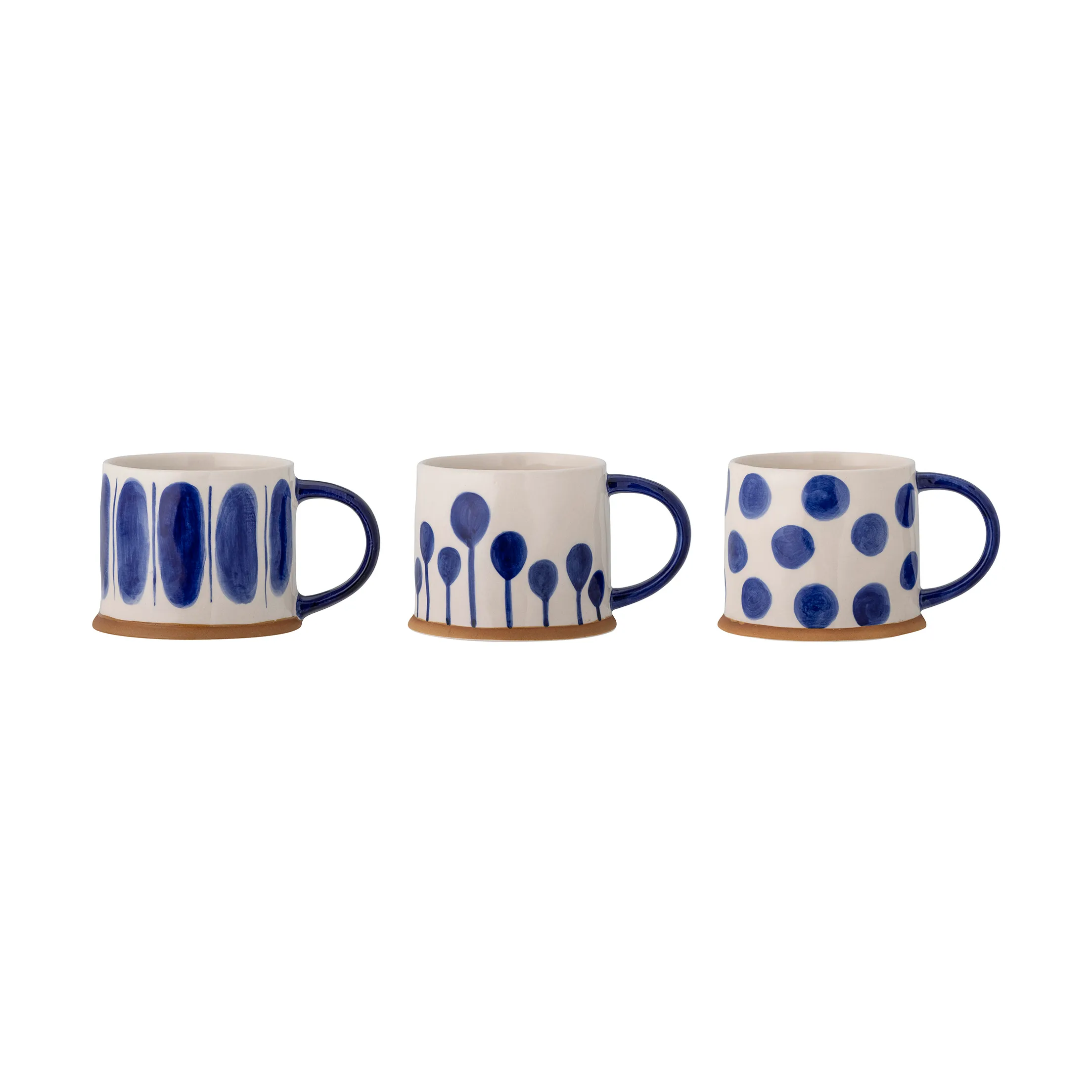 Bloomingville Nordic Becher-Set, 2er Set Keramik-Tassen In Weiß – Skandinavisches Design, Spülmaschinenfest